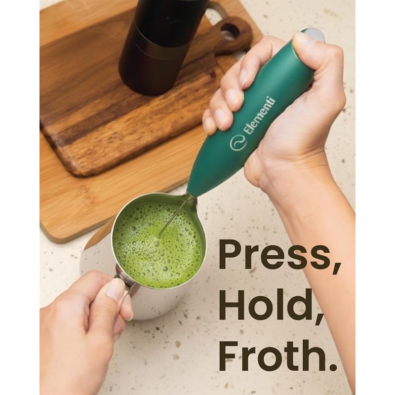 Battery Powered Matcha Whisk W/ Ergonomic Grip Frothy Lattes & Smooth Tea New