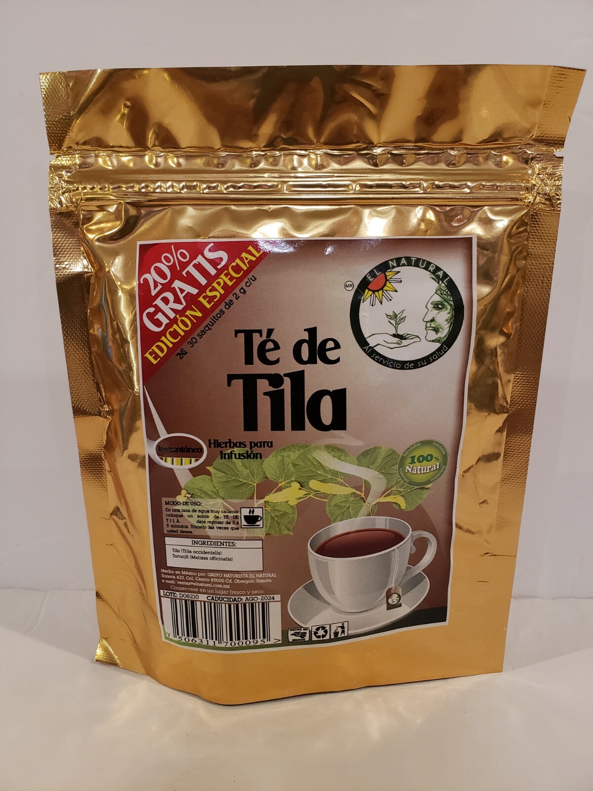 LINDEN TEA/ TE DE TILA 30 Bags/ sobres 100% Natural