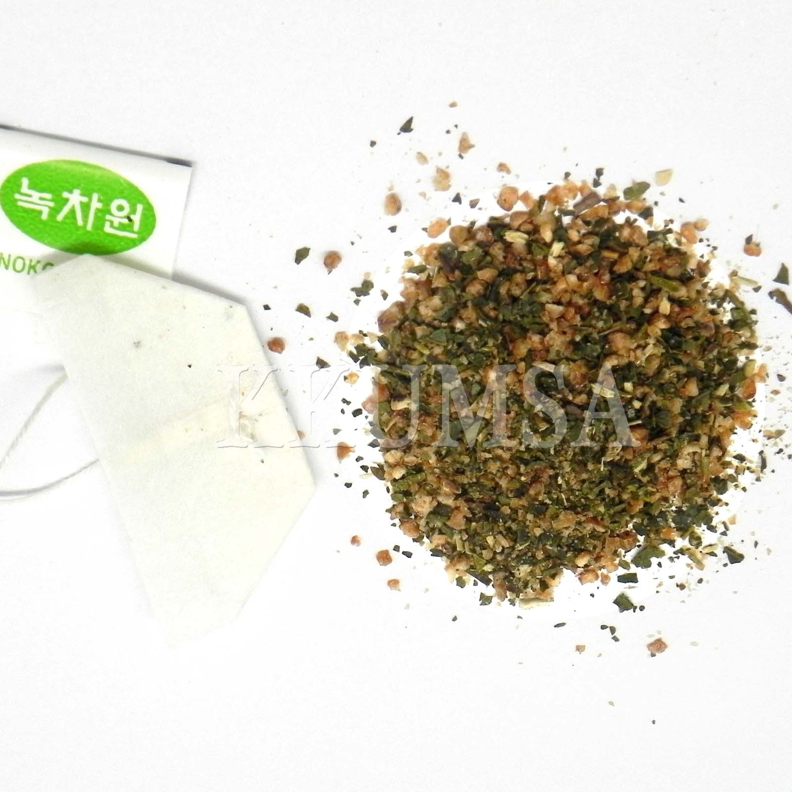 NOKCHAWON Korean Organic Green Tea with Brown rice 150 Tea bags (50 Tea x 3 Box)