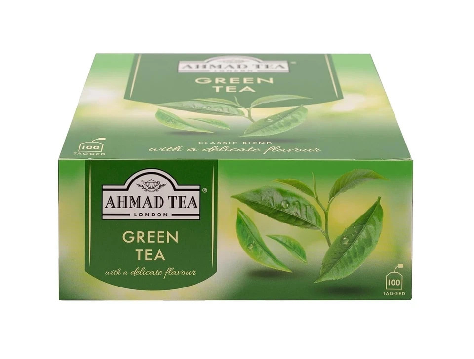 Ahmad Tea Green Tea Classic Blend 100 Teabags Refreshing Pure Natural Drink