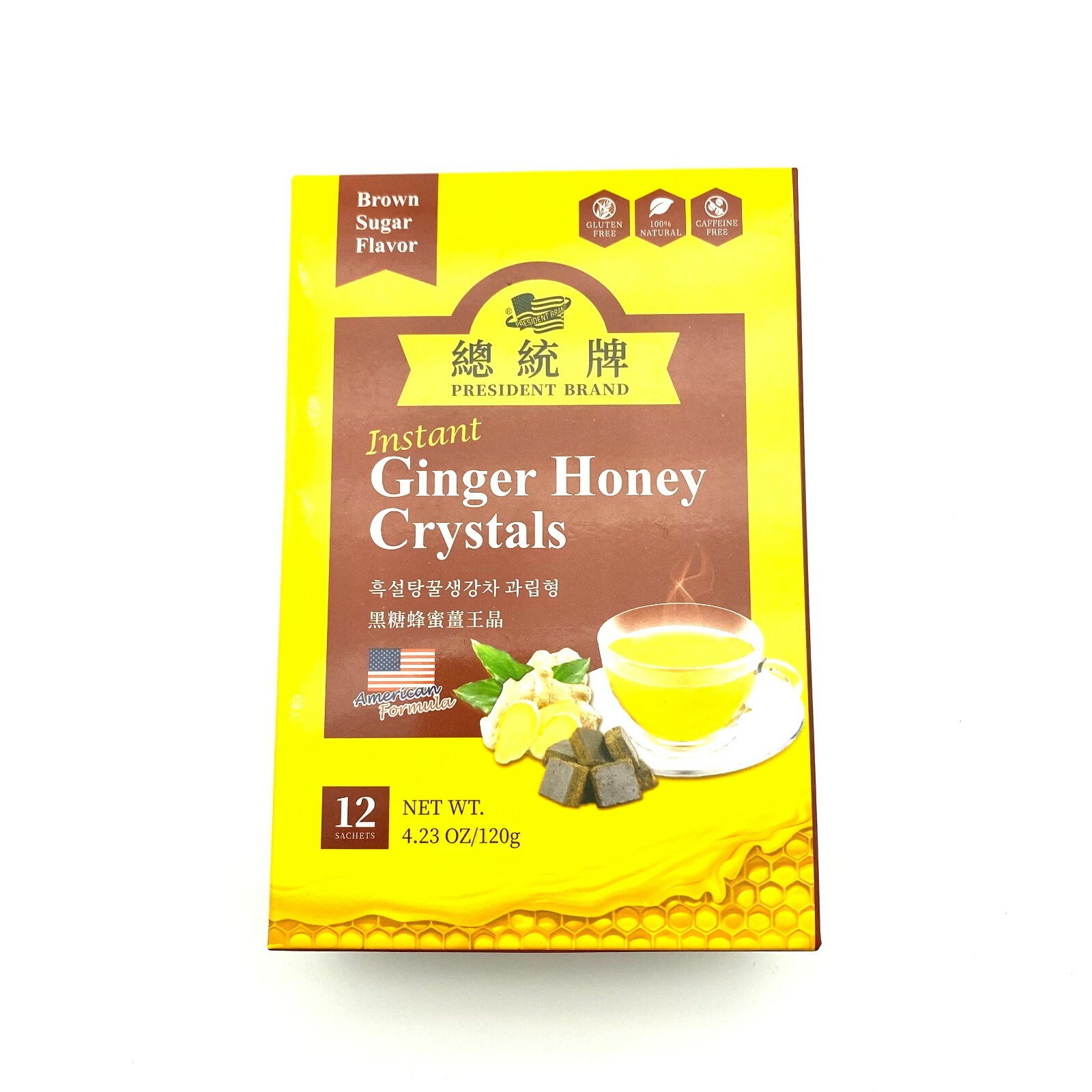 Greenlike Instant Brown Sugar Ginger Honey Crystals 12 Sachet 黑糖蜂蜜 薑王晶冲剂 调理气血大姨妈