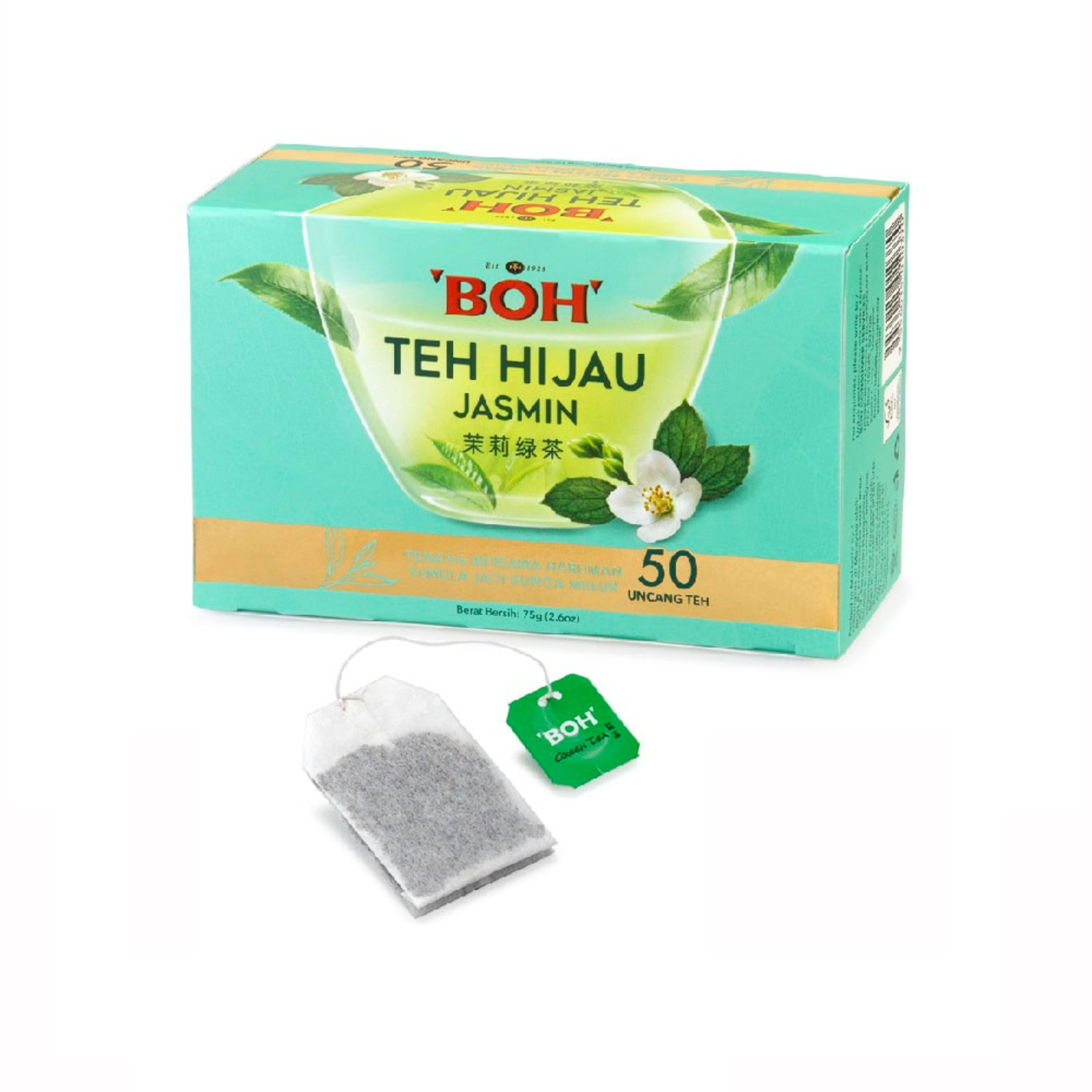BOH Jasmine Green Tea Teabag (50’s)