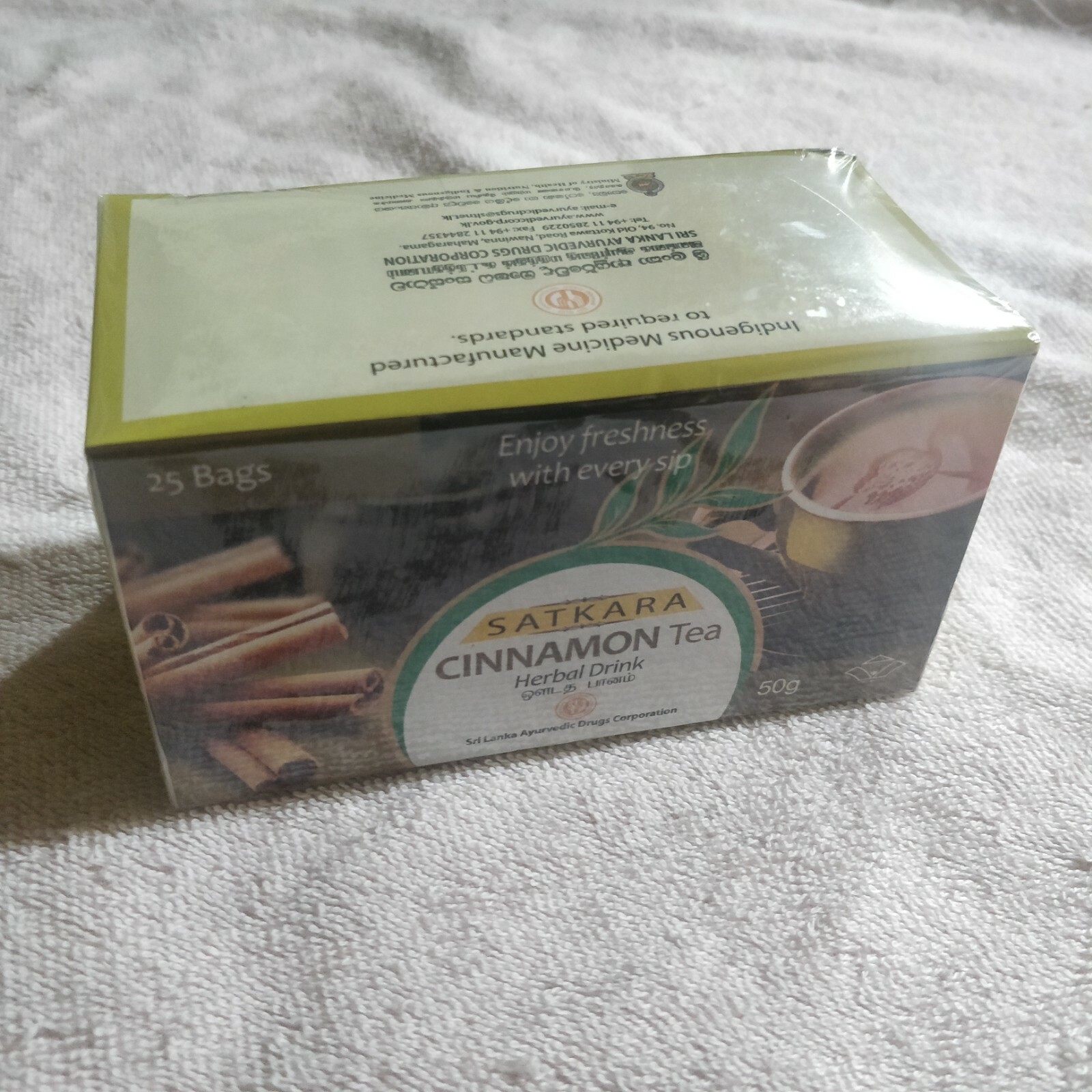 Ceylon Herbal Cinnamon Tea 25 Bags Healthy Fat Burn Slimming Free Standard Ship