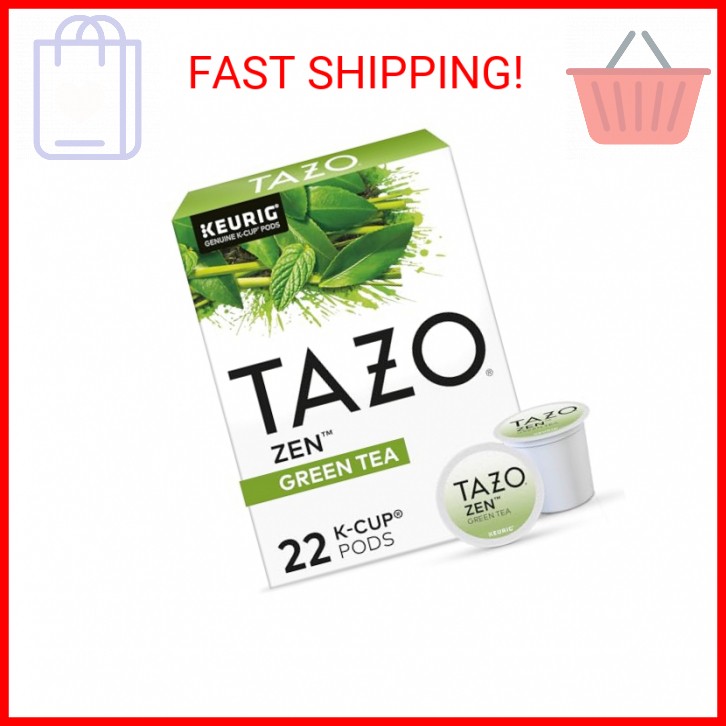 TAZO Zen Green Tea K-Cups, Green Tea Zen for Health and Wellness, 22 Pods