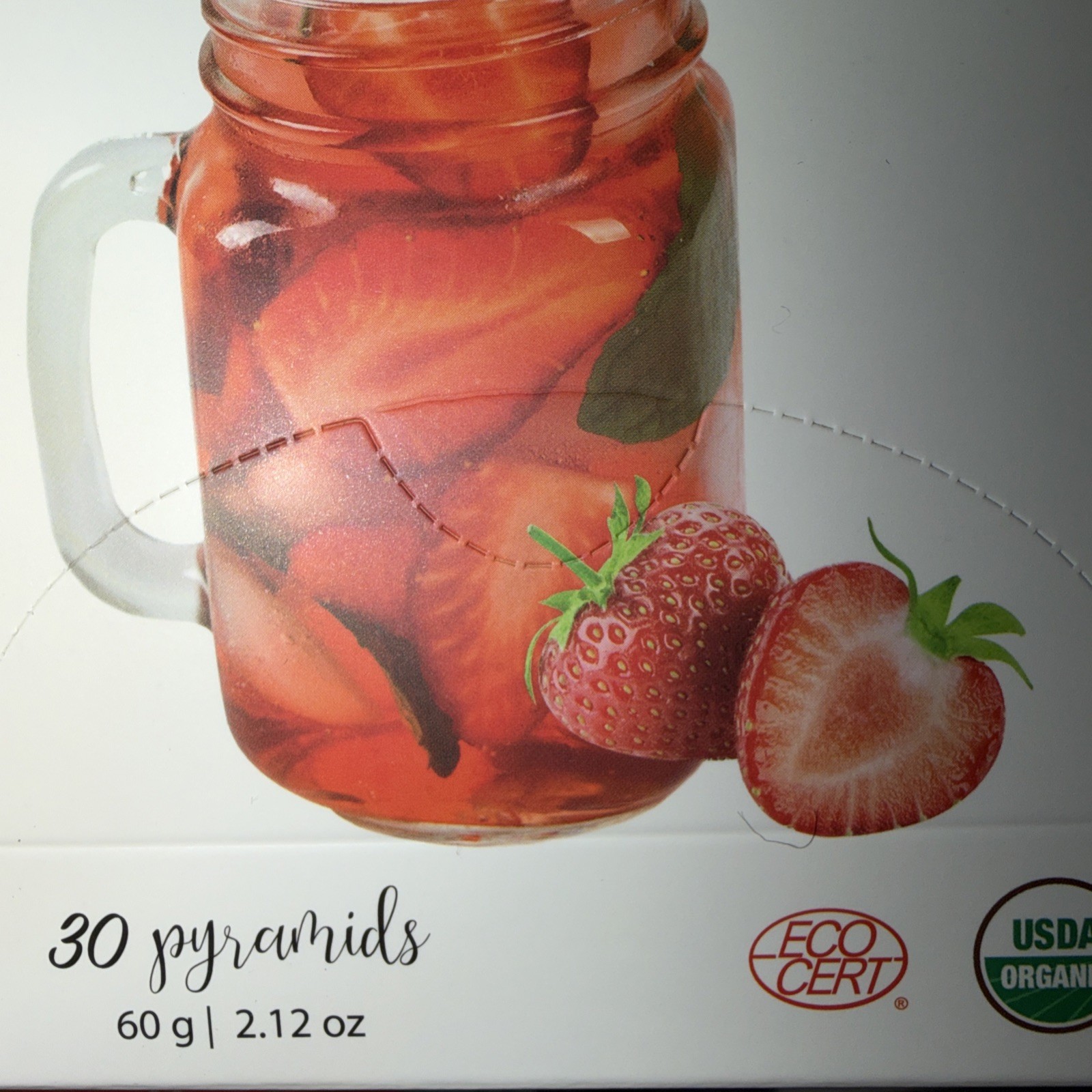 TOUCH ORGANIC STRAWBERRY 🍓GREEN COLD BREW ICED TEA w MATCHA 2 Boxes=60 Pyramids