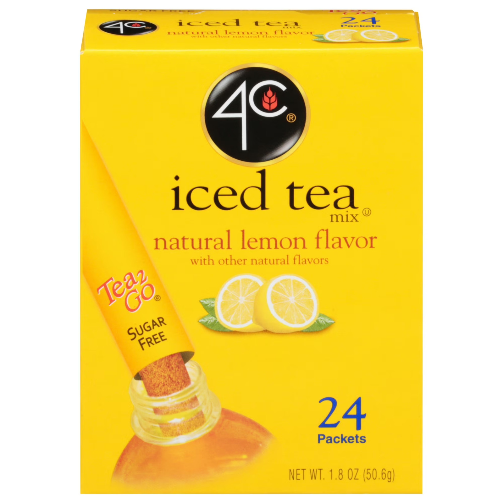 ( Pack of 2 )4C Totally Light Natural Lemon Iced Tea Mix 24 Ct( Each)….