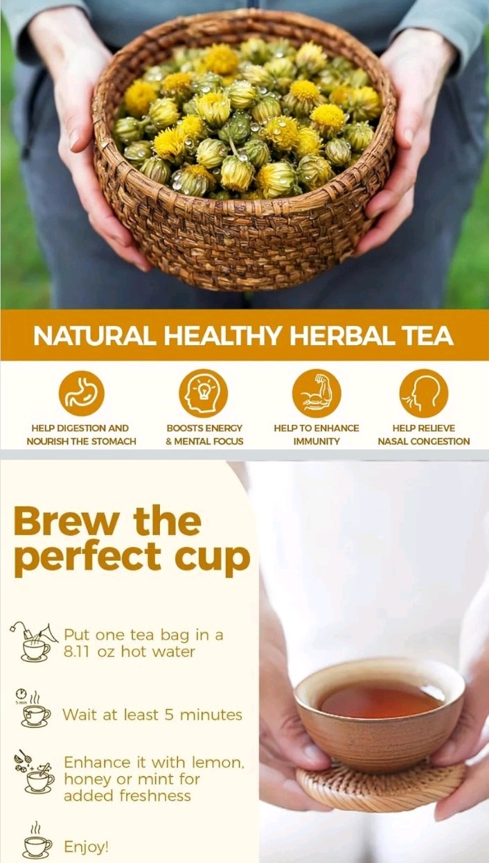 Natural Chrysanthemum Tea Bags Premium Flower Tea 5.29 ounce 45 bags .