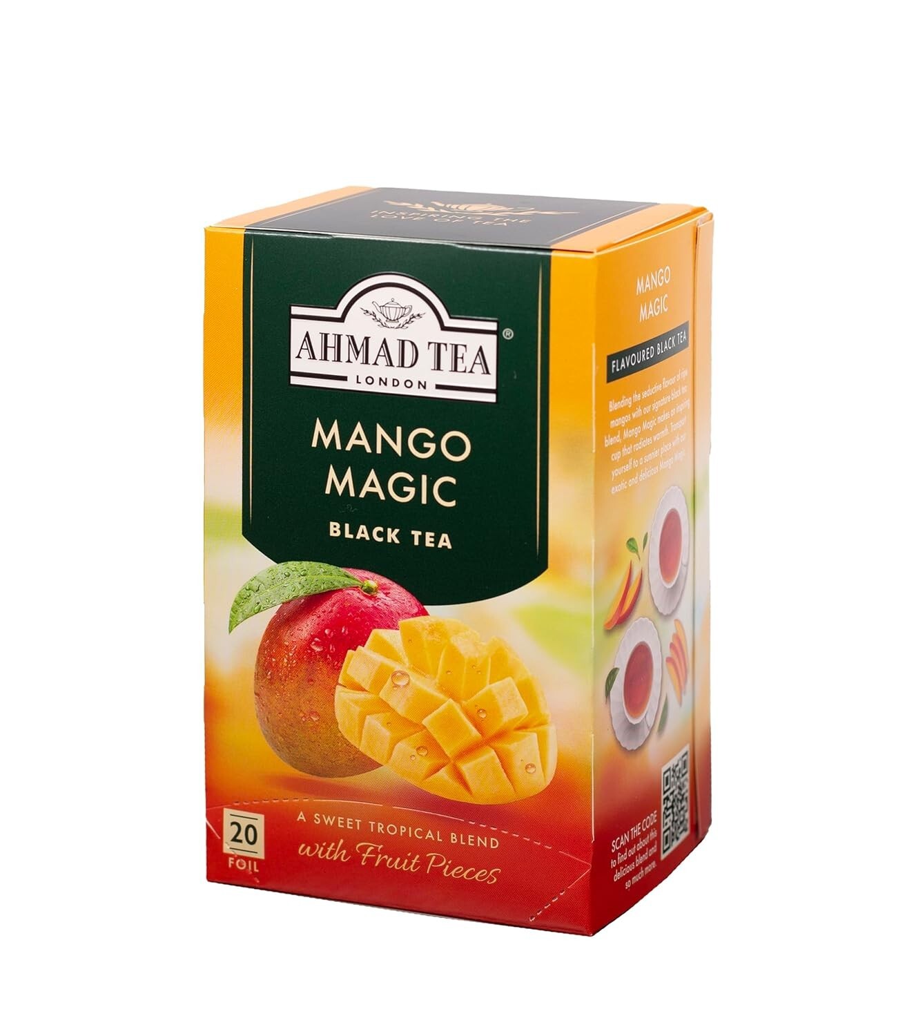 Premium Mango Magic Tea Bags – 20 ct Pack of 1, Caffeinated & Sugar-Free Delight