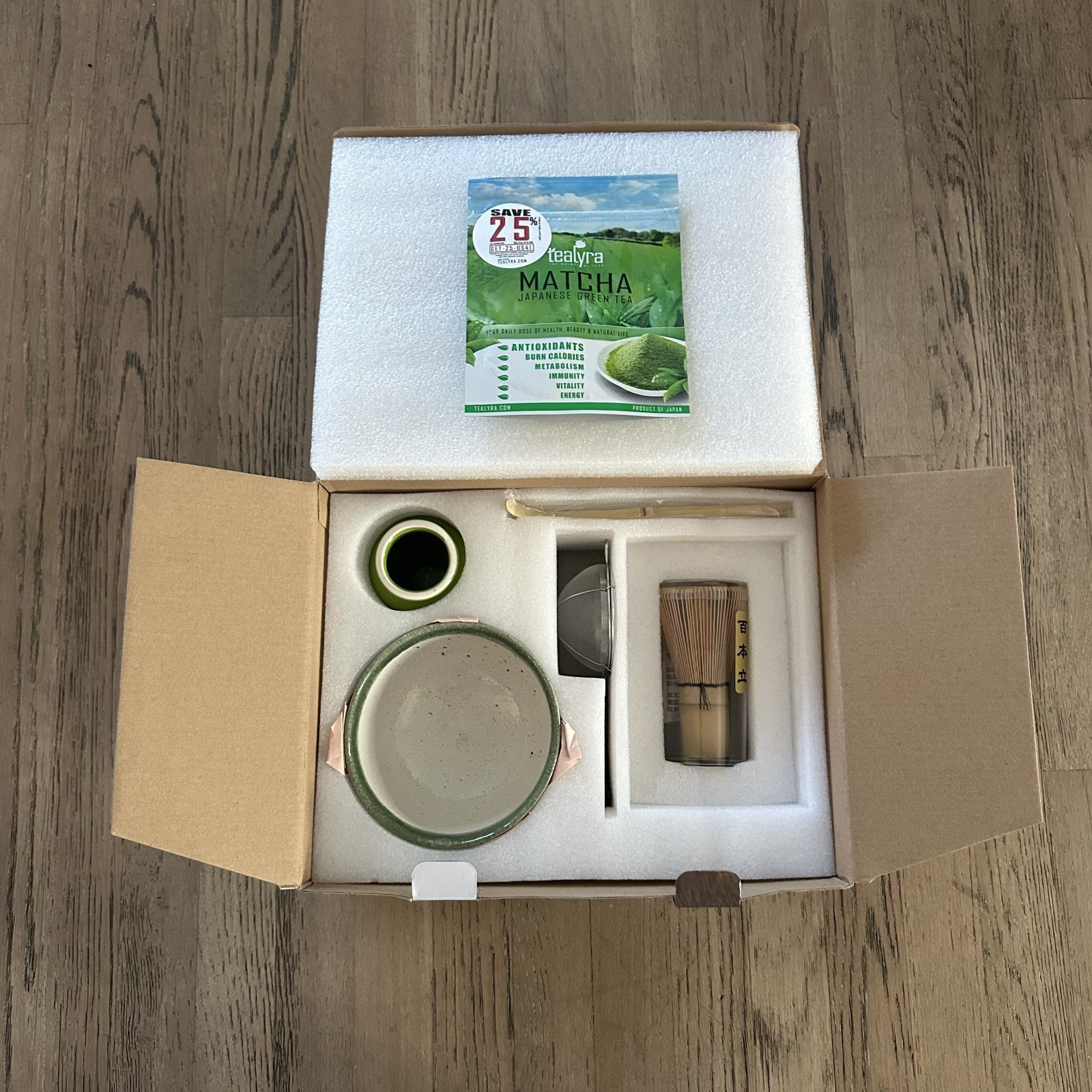 Tealyra Matcha Start Up Kit: Bowl Whisk Scoop Holder Sifter Japanese Tea NIB
