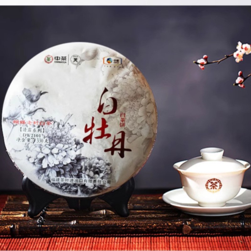 330g White Tea Fujian High Mountain Old Tree Clear Dew White Peony Tea Cake