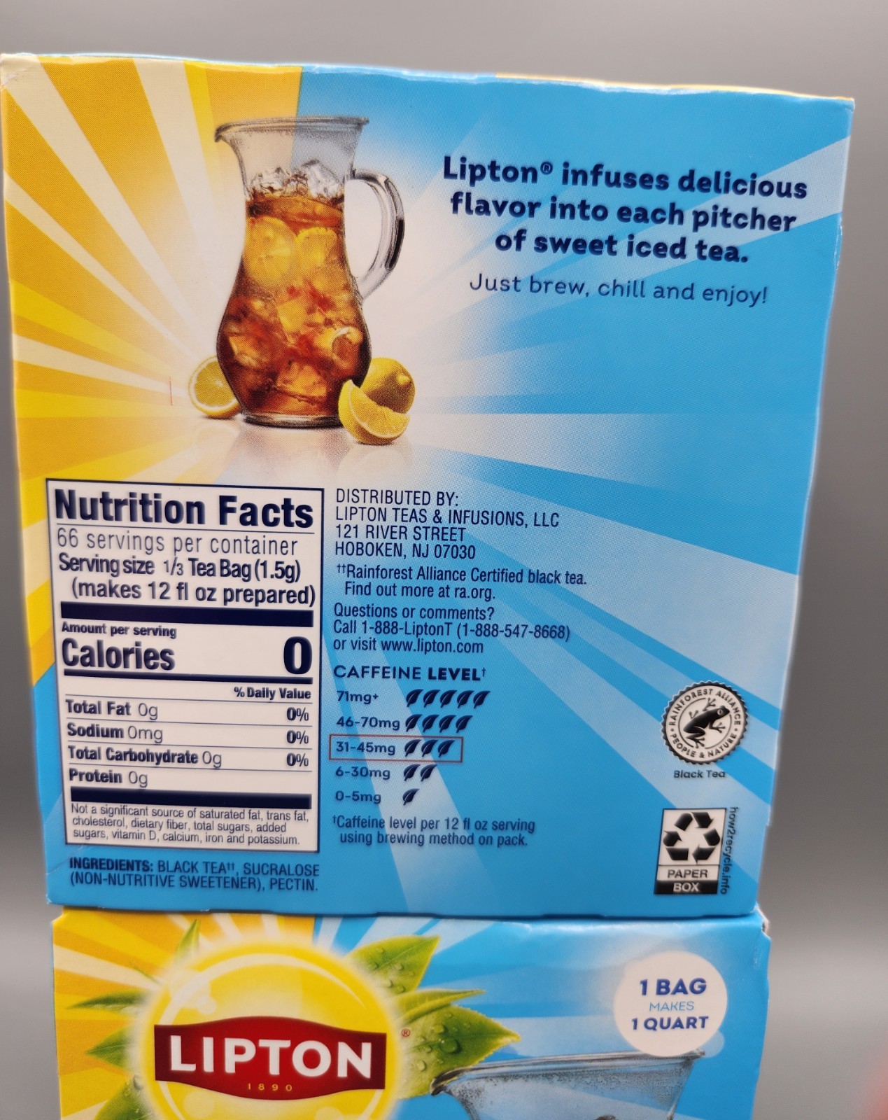 Southern Sweet Iced Tea Bags, Family Size, 44 Total Bags (22Ct -2 Pack)