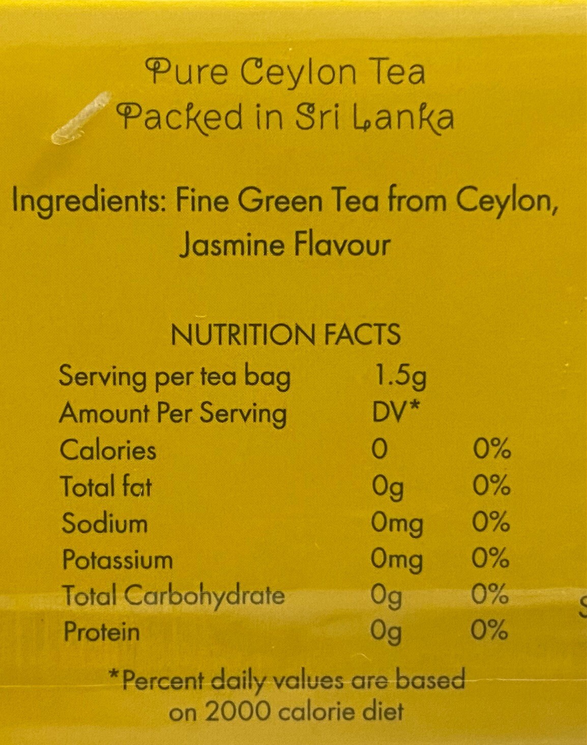 Jasmine Green Tea 100 Tea Bags Quality #1 – Stassen Pure – New!