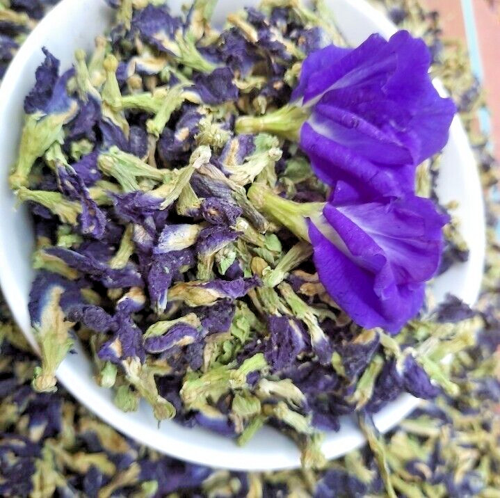 Blue Butterfly Pea Flowers Herb Tea Original CLITORIA TERNATEN 2500g + FREE 100g