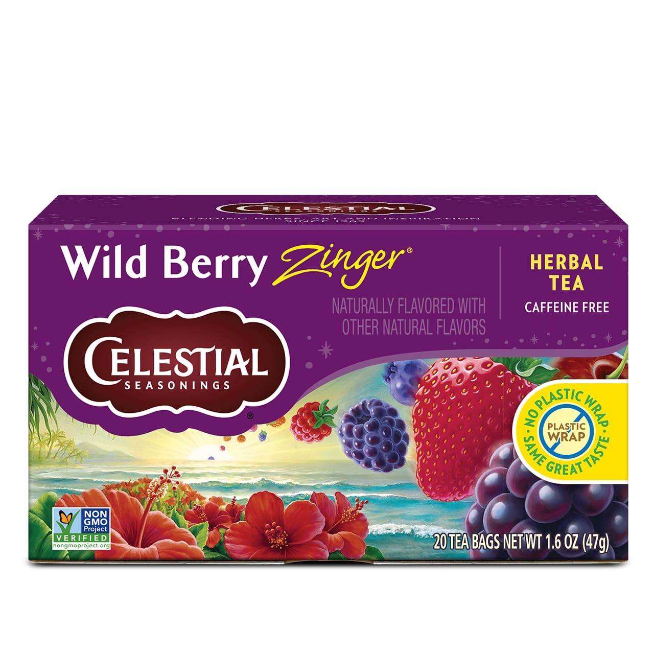 Celestial Seasonings Wild Berry Zinger Herbal Tea, 20 Count (Pack of 1)
