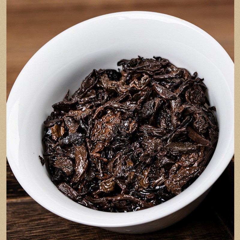 357g Wild Ancient Tea Tree Yunnan Pu Erh Ripe Tea Cake Qizi Cake Tea 2013