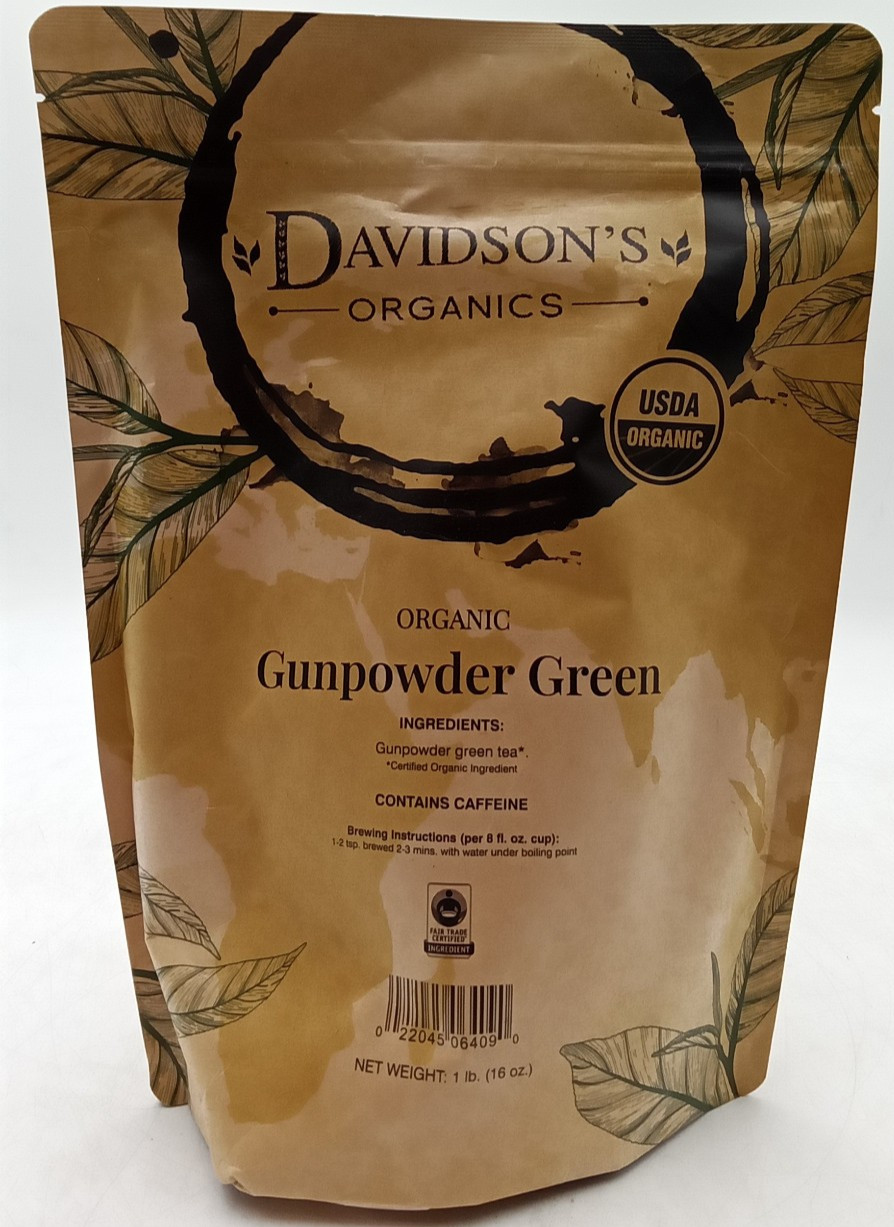 Organic Gunpowder Green Loose Leaf Tea – 16 Ounce Bag
