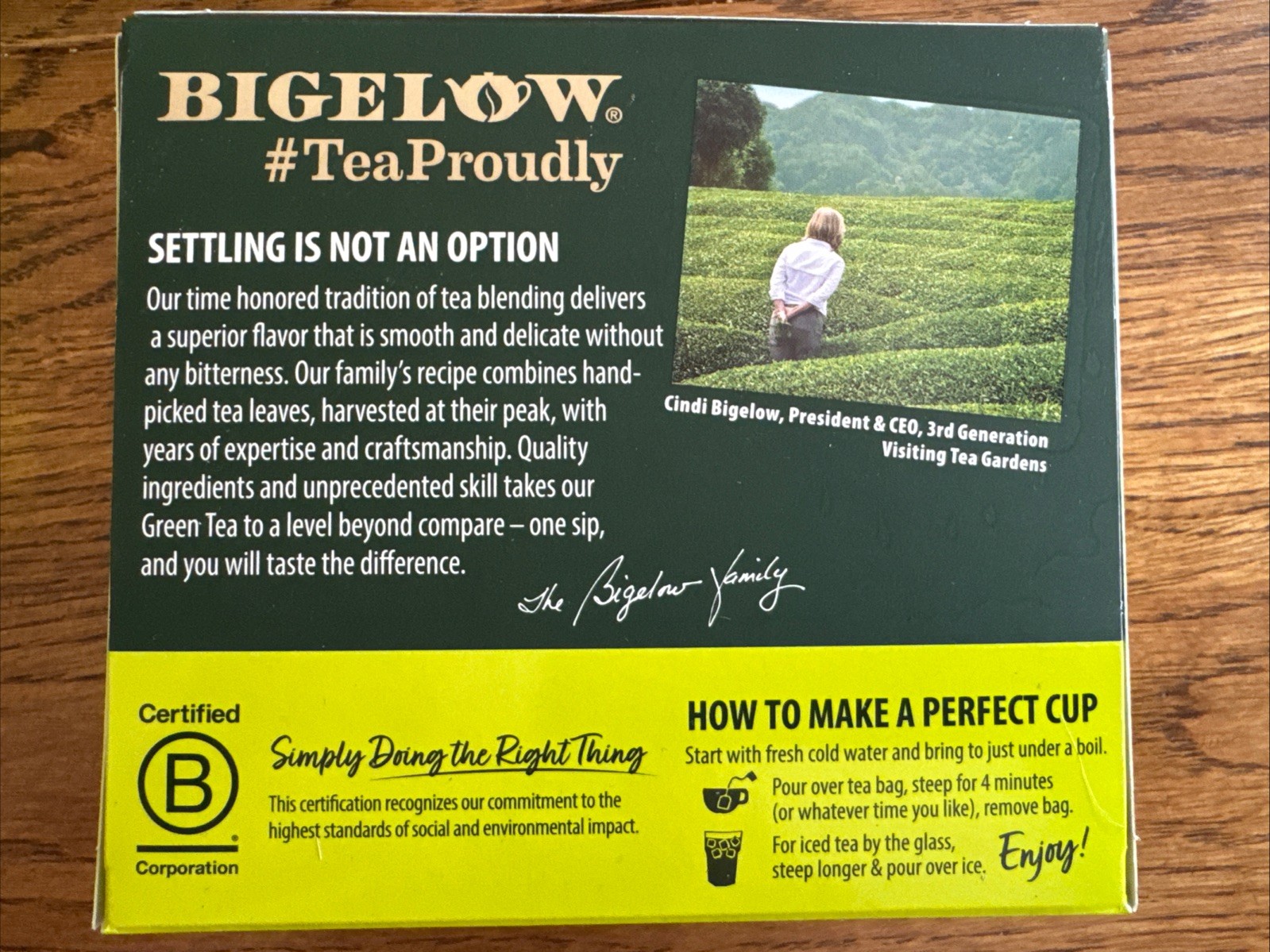 Bigelow Organic Decaf Green Tea 240 Tea Bags – 6 Packs of 40 Count Exp 5/27+