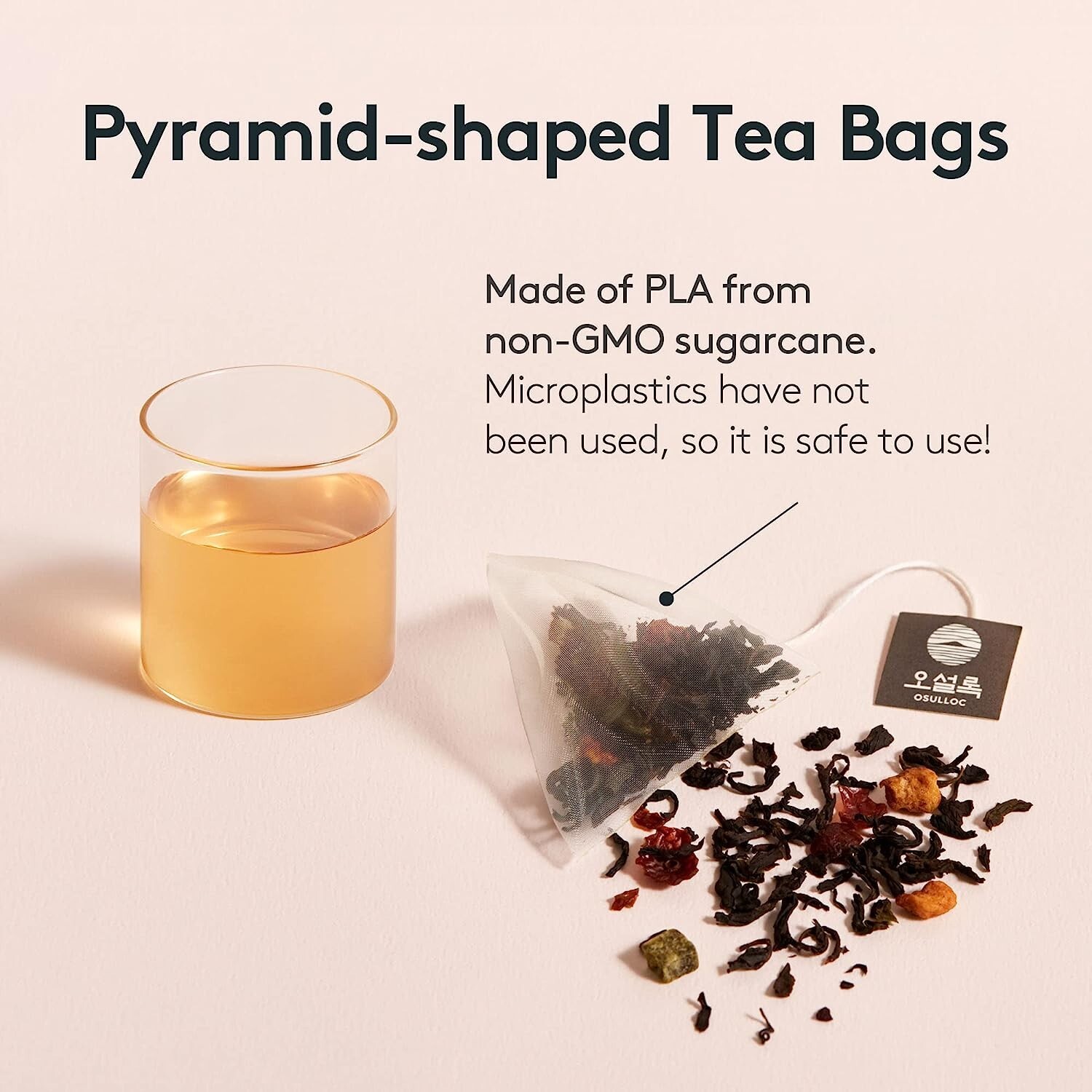 OSULLOC Cherry Blossom Tea Korean Premium Pyramid 20 Count Tea Bags 1.27oz