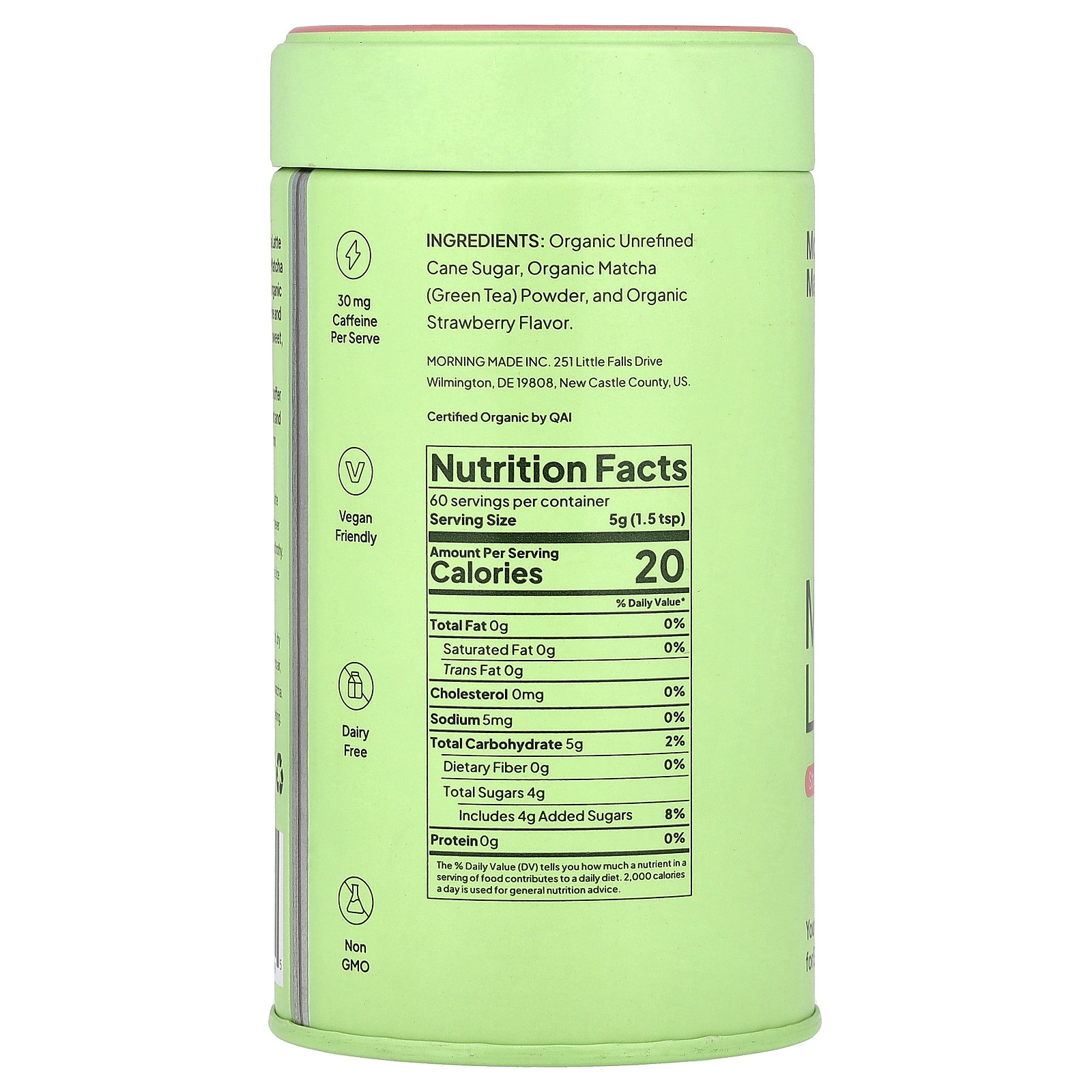 Matcha Latte, Strawberry Blend, 10.58 oz (300 g)