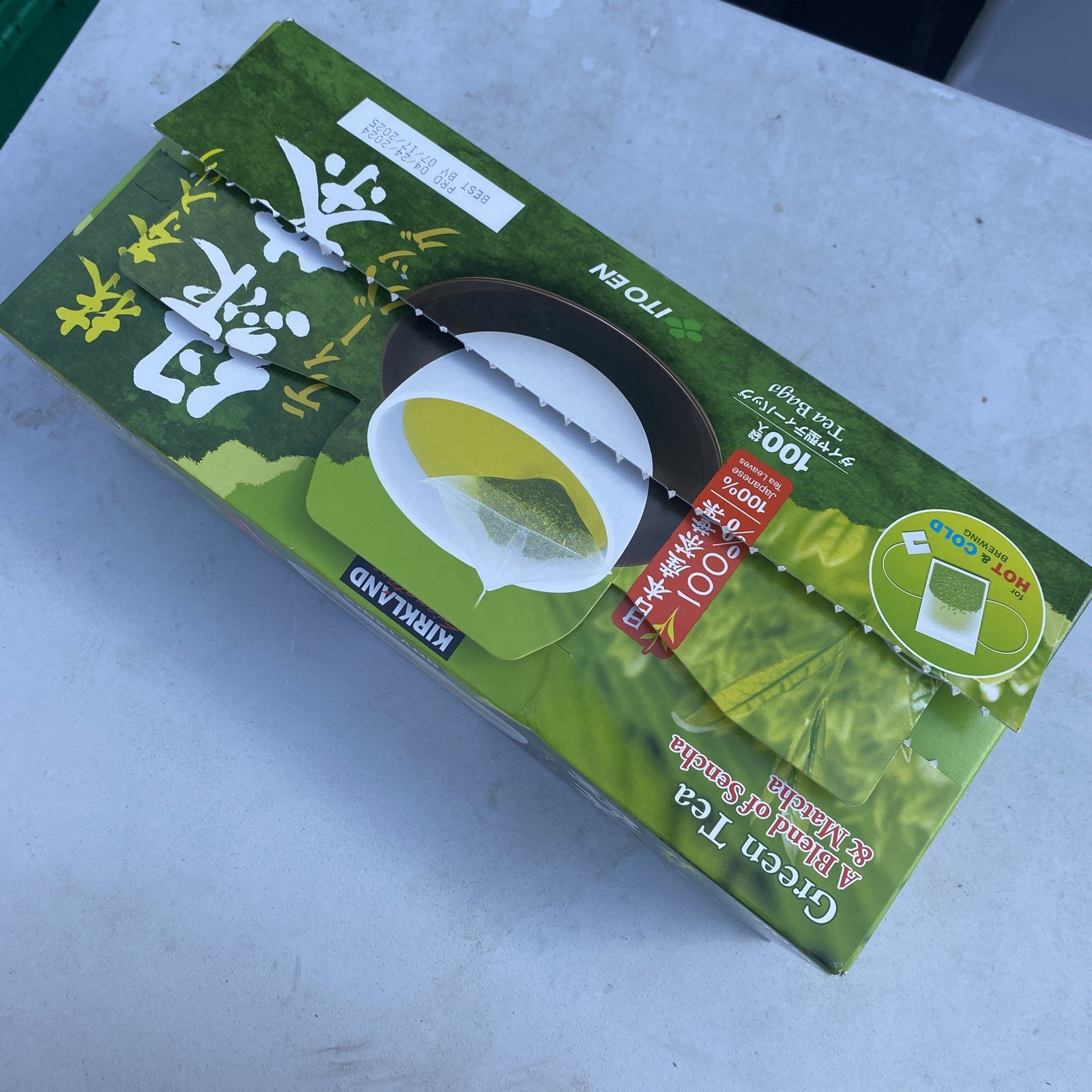 Kirkland Japanese Green Tea 75 Individually Sealed Tea Bags