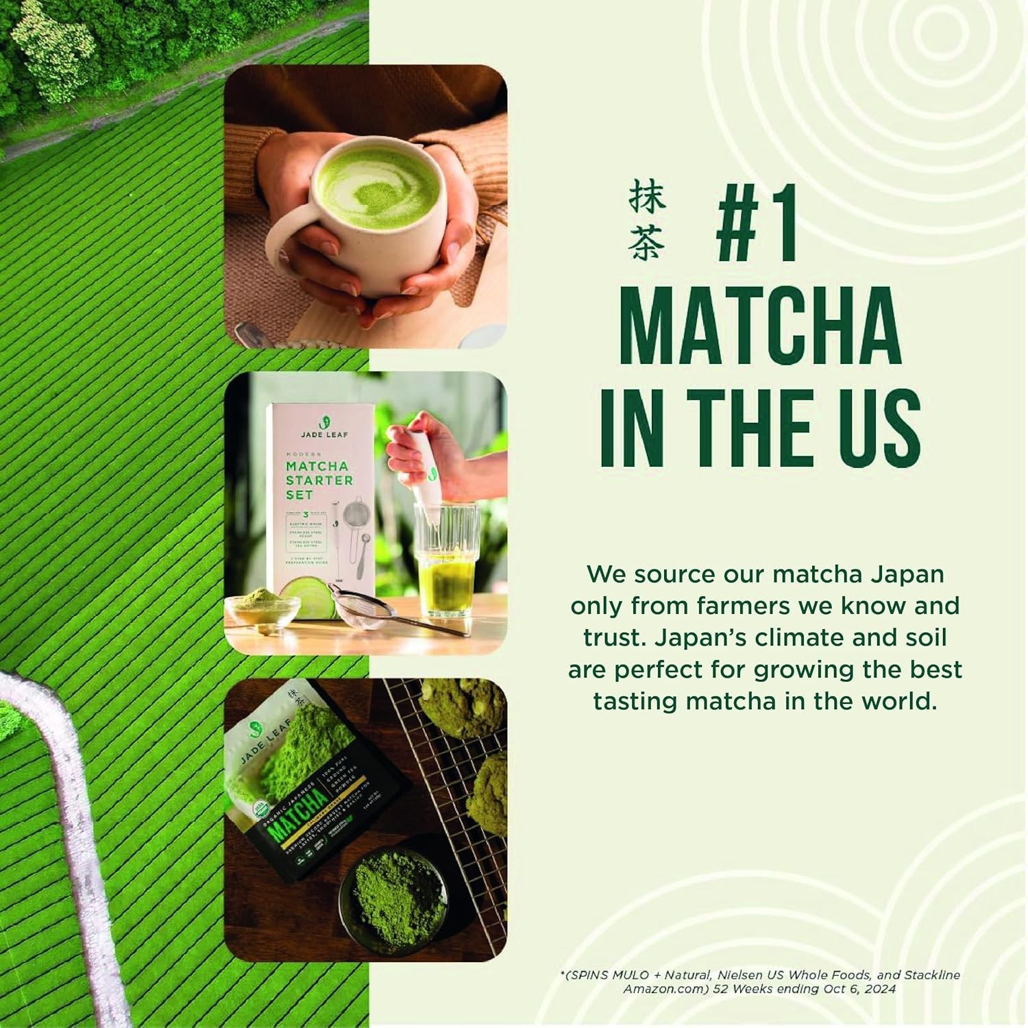 *100 % Organic Jade Leaf Matcha Organic Green Tea Powder Culinary Grade Premium*