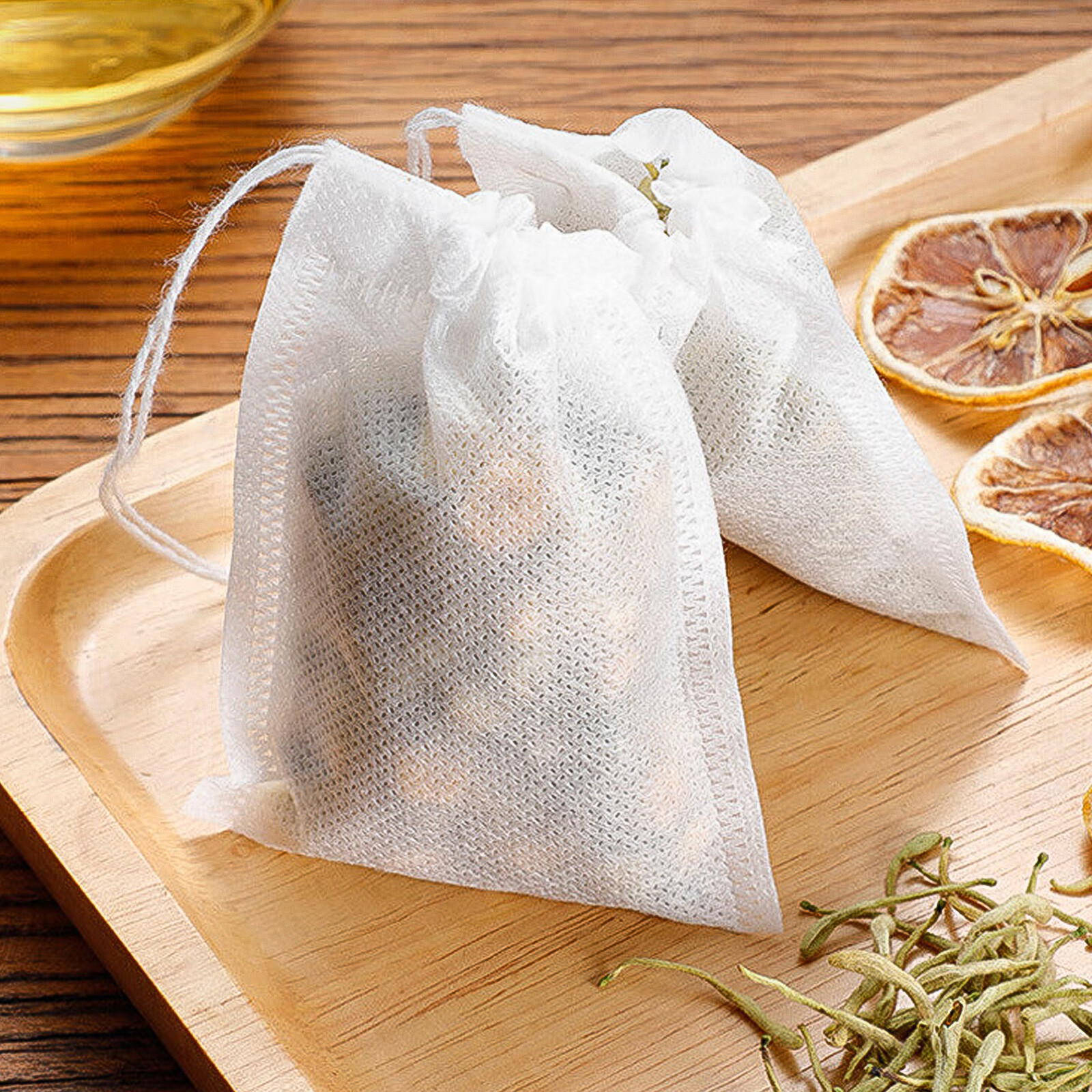 500pcs Disposable Empty Tea Bags Tea Filter Bags Drawstring Seal Tea Infusers