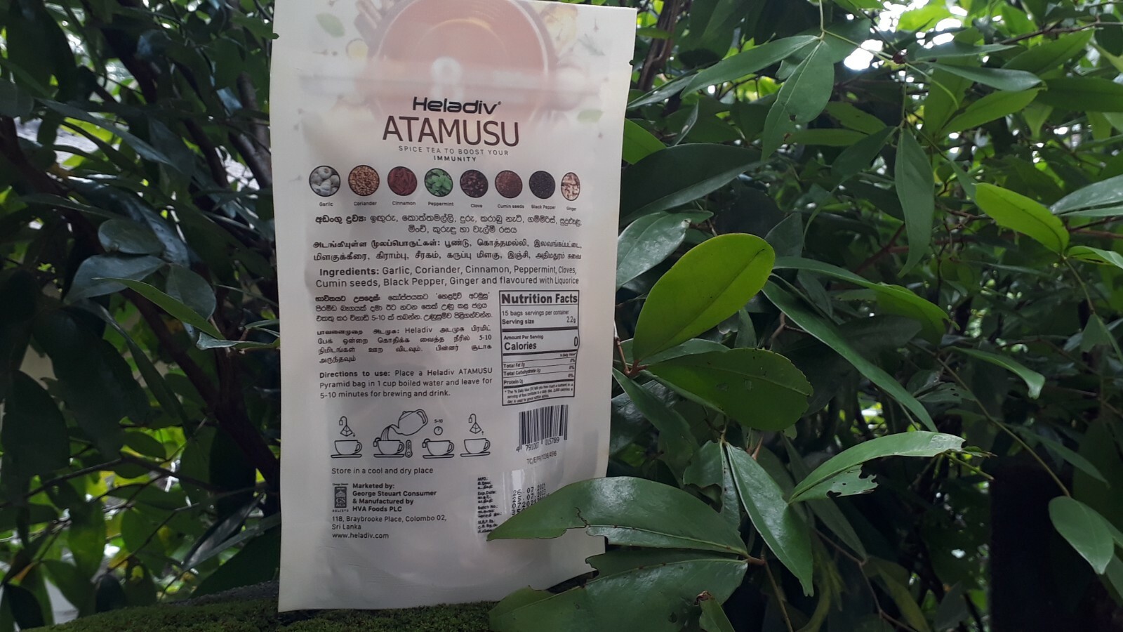 Ceylon Tea Spice Tea Boost your immunity power of 8 spices & herbs 15 Tea Bags