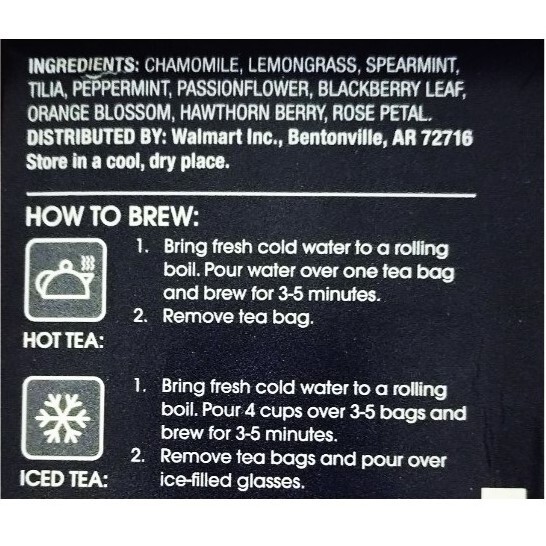 Great Value Nite Time Herbal Tea, 20 Tea Bags (Pack of 2)
