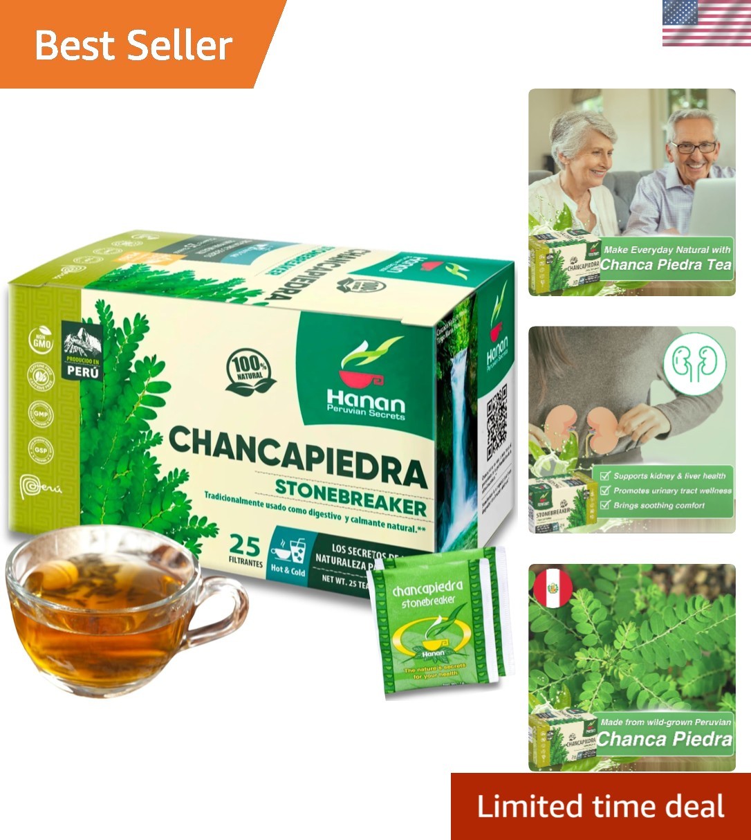 Chanca Piedra Stone Breaker Tea – 25 Count Herbal Remedy for Overall Well-Being