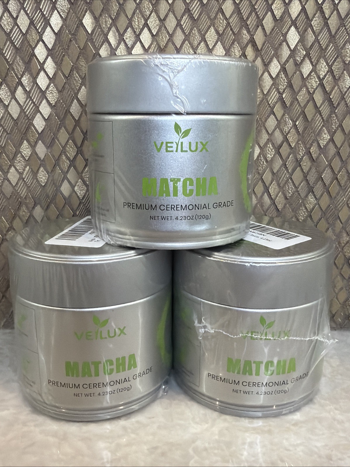 3 PK Veylux Premium Ceremonial Grade Matcha Powder Tea & Infusion 120g
