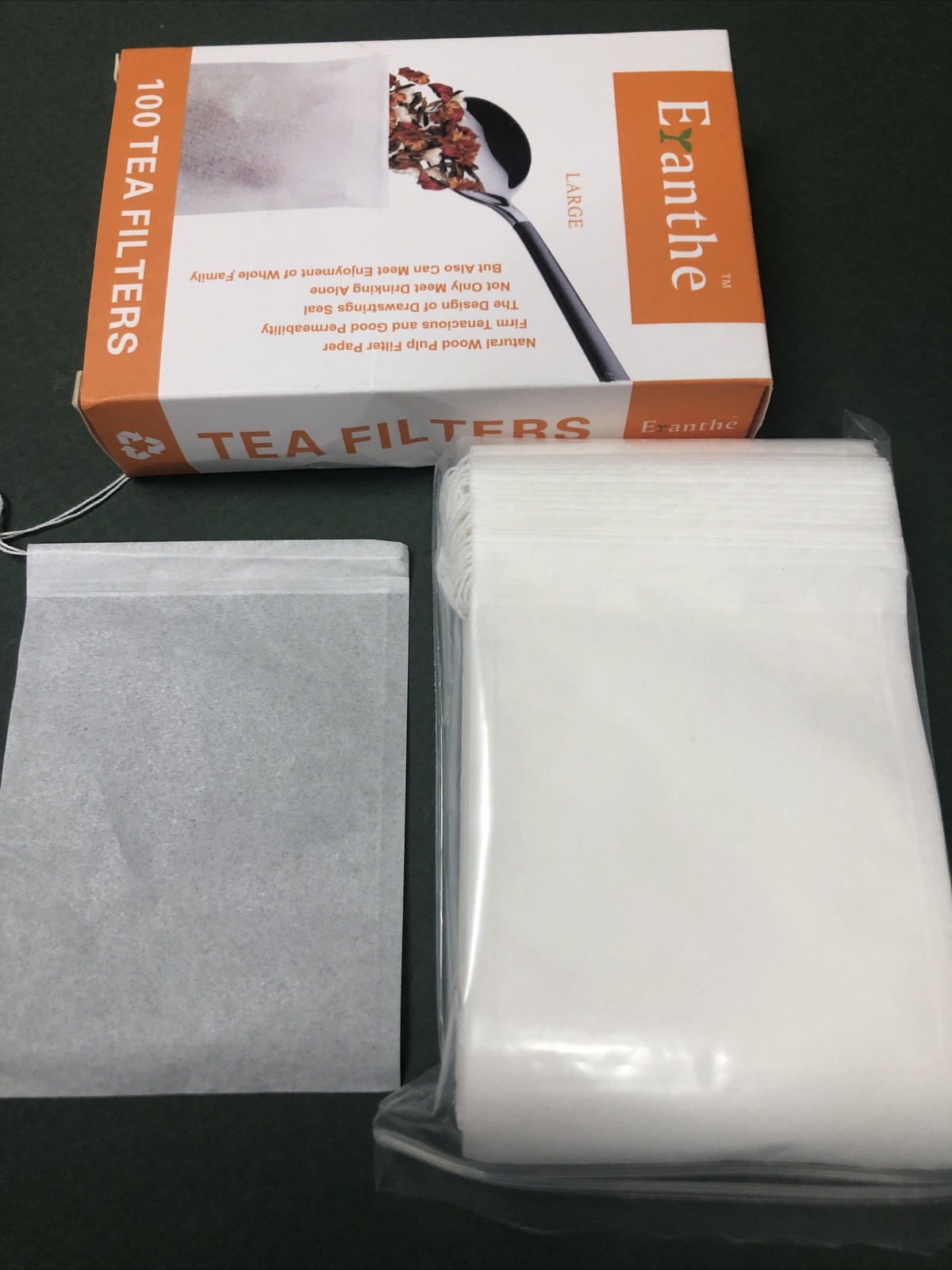 100 Pcs Non-woven Disposable Filter Empty Teabags Herb Loose Tea Bag 8*10 cm US