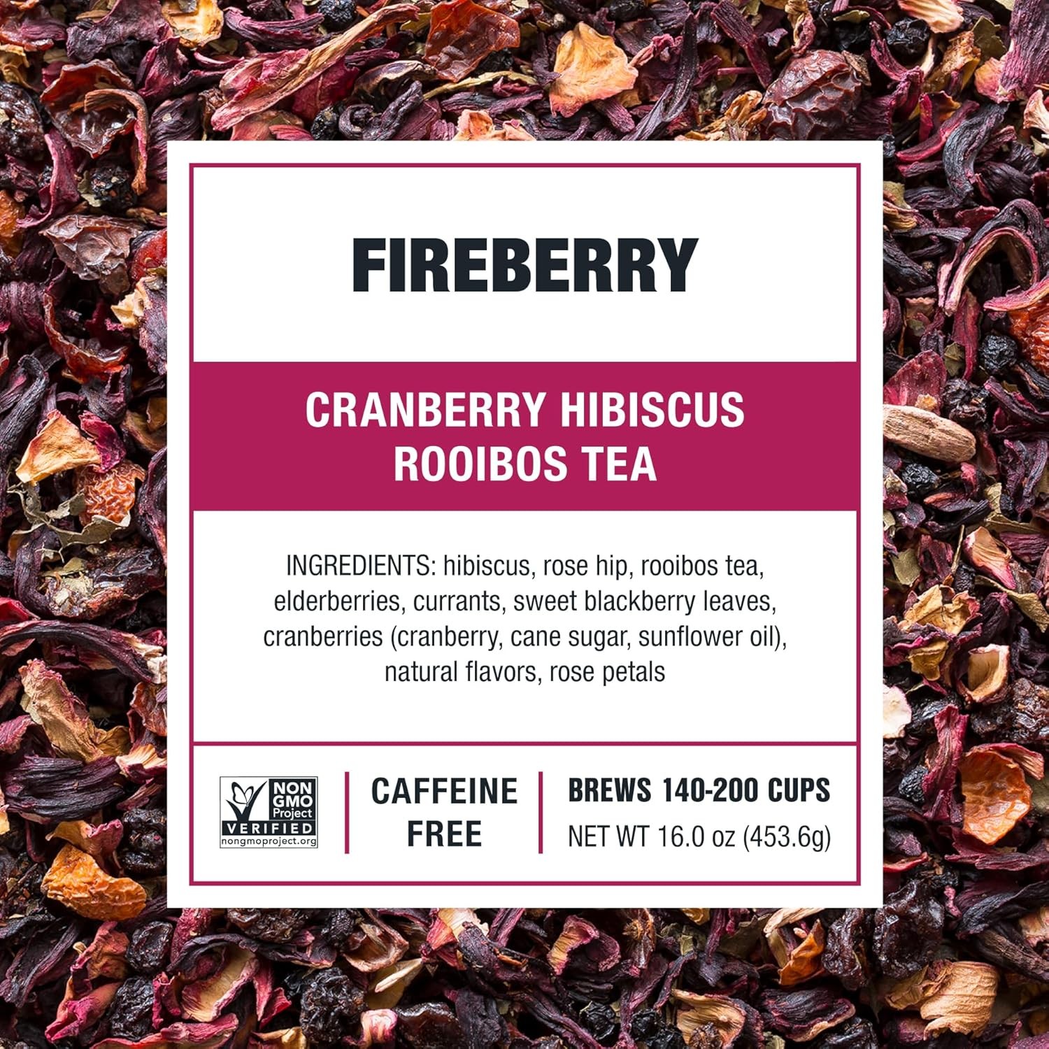 Tiesta Tea – Cranberry Hibiscus Rooibos Tea, Fireberry, Bulk Pouch – 200 Cups