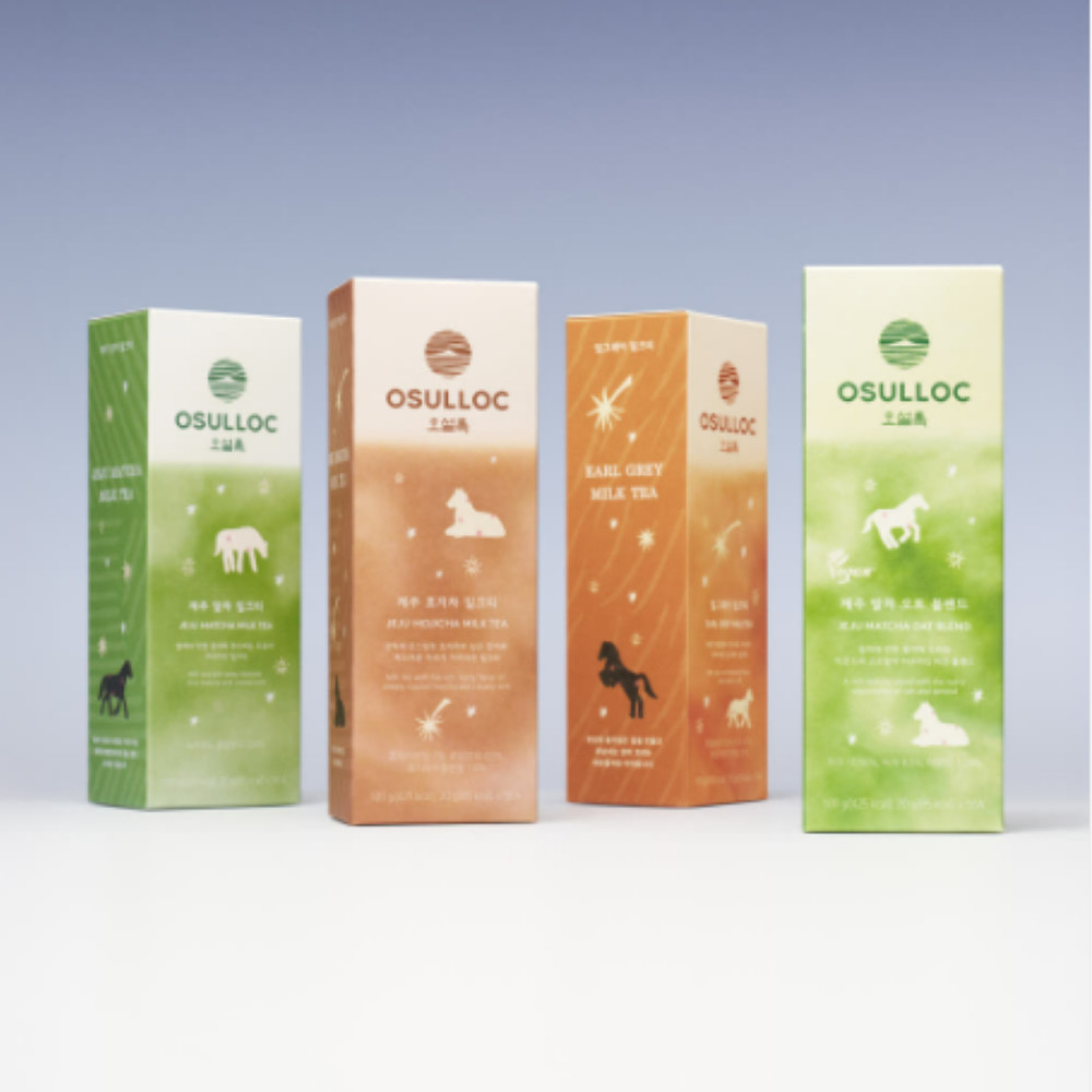 Korean Osulloc Signature Milk Tea Collection 4 Flavors 20 Sticks Variety Gift Se