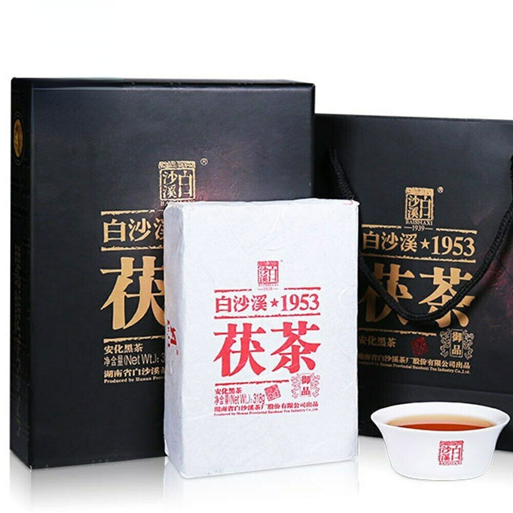 Anhua Baishaxi Yupin Fucha Dark Tea Brick Natural Herbal 318g