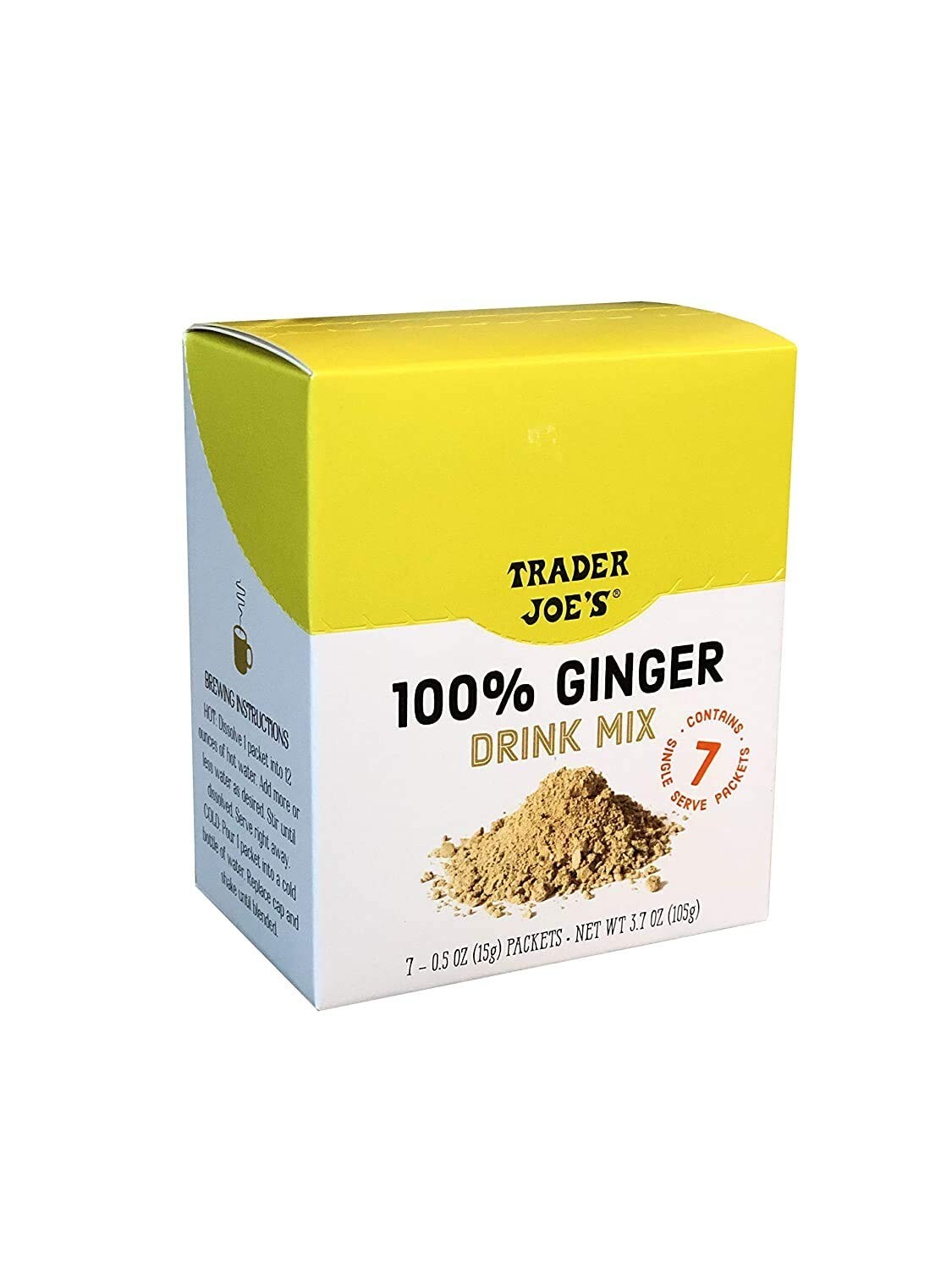 Trader Joe’s 100% Natural Ginger Drink Mix – 2 PKS OF 0.5oz (15g) Each Total 14
