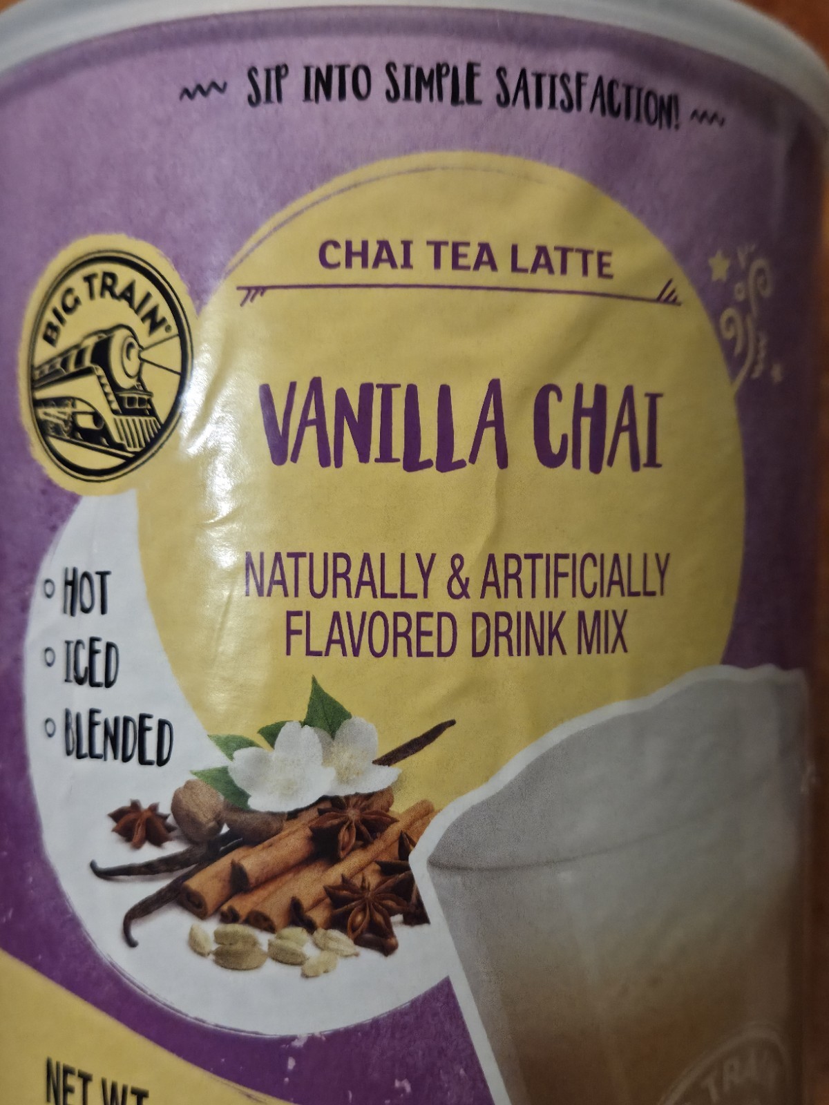Big Train Vanilla Chai Tea Latte Beverage Mix, 1.9 Pound BB 8/2026
