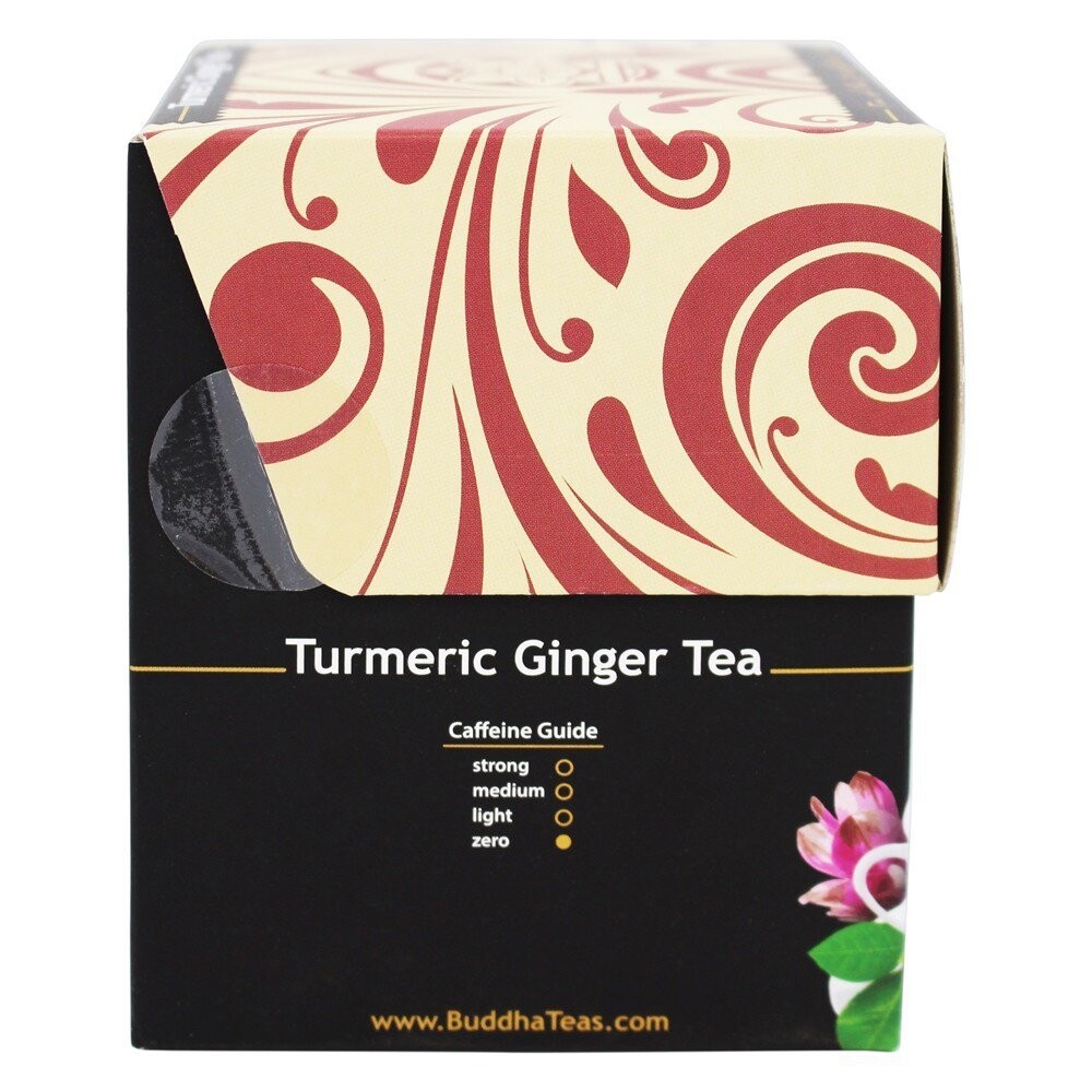 Buddha Teas 100% Organic Herbal Turmeric Ginger Tea, 18 Tea Bags