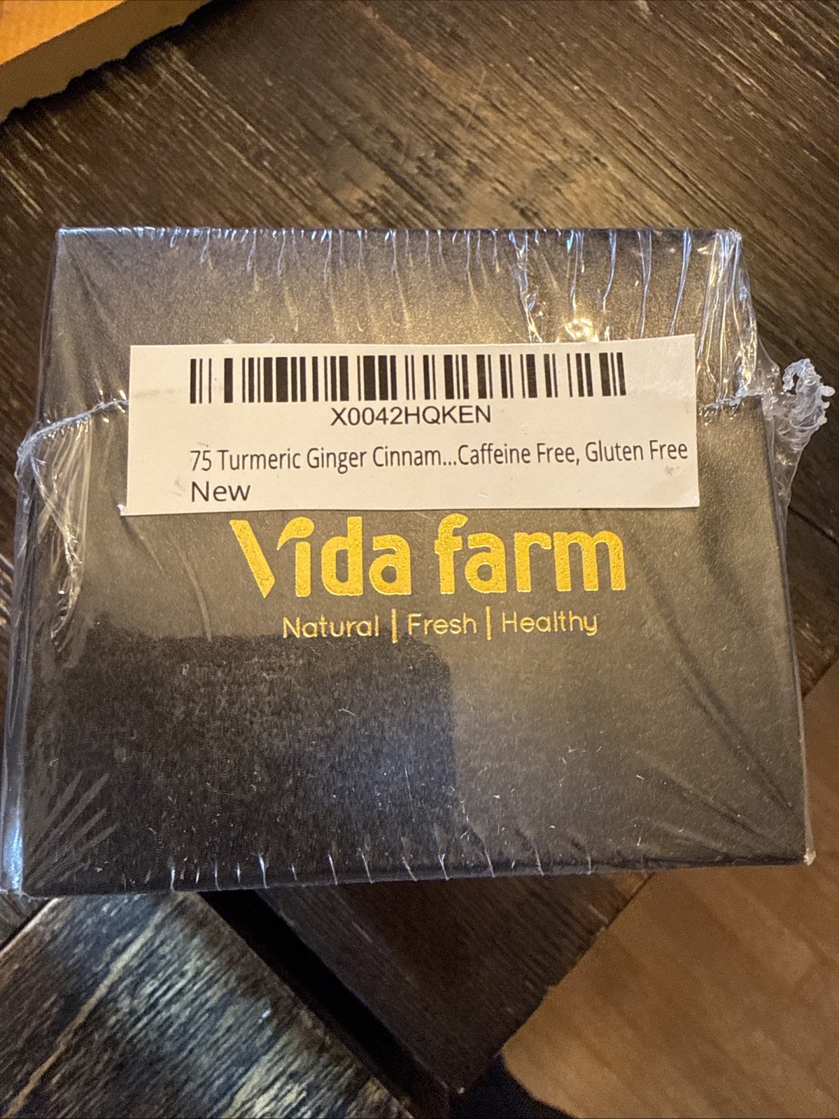 Vida Farm Turmeric Cinnamon Ginger Tea Bags 75 Count Gluten Free Caffeine Free