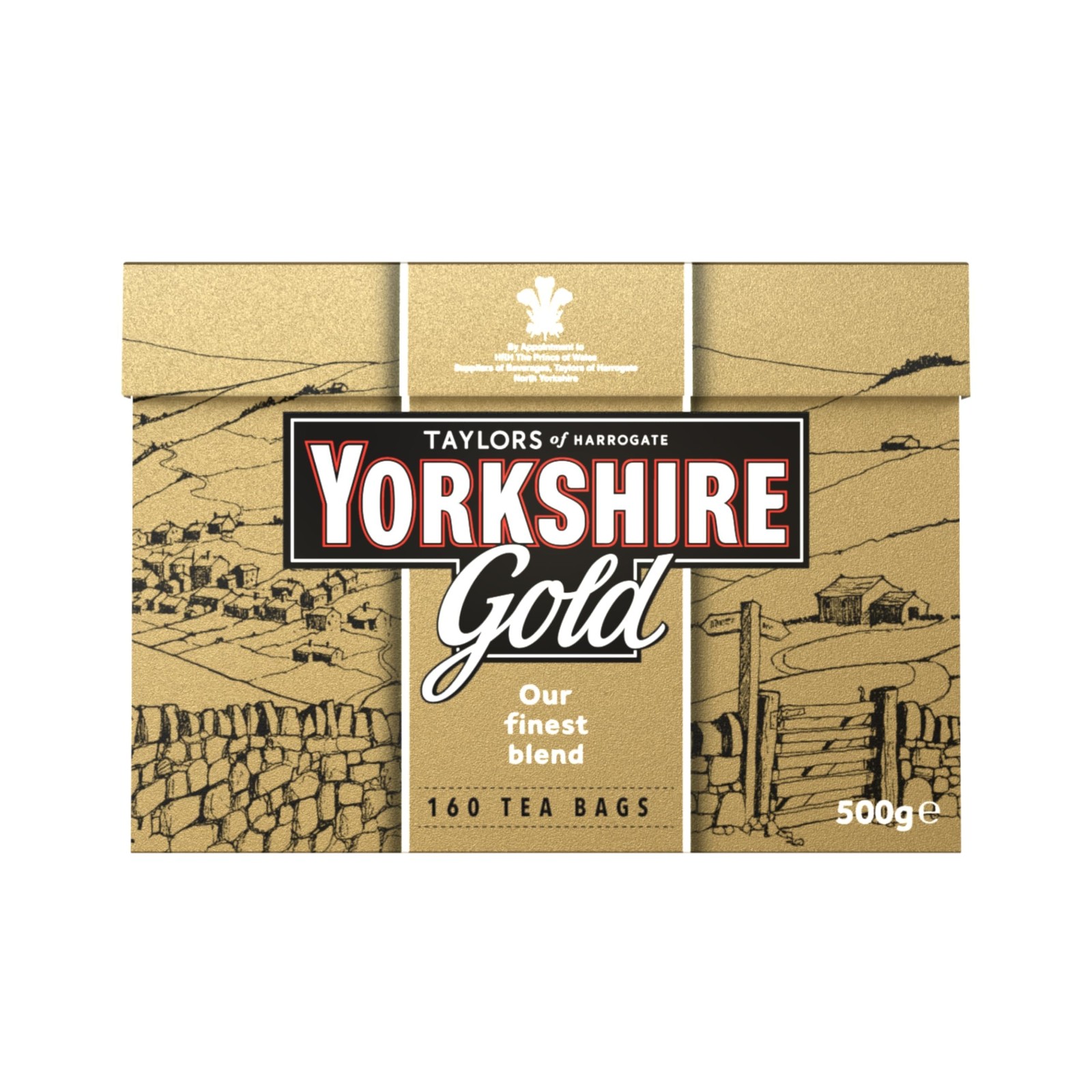 Yorkshire Tea, Gold, Pillow Tea Bags, 160 Count 160 (Pack of 1), Gold