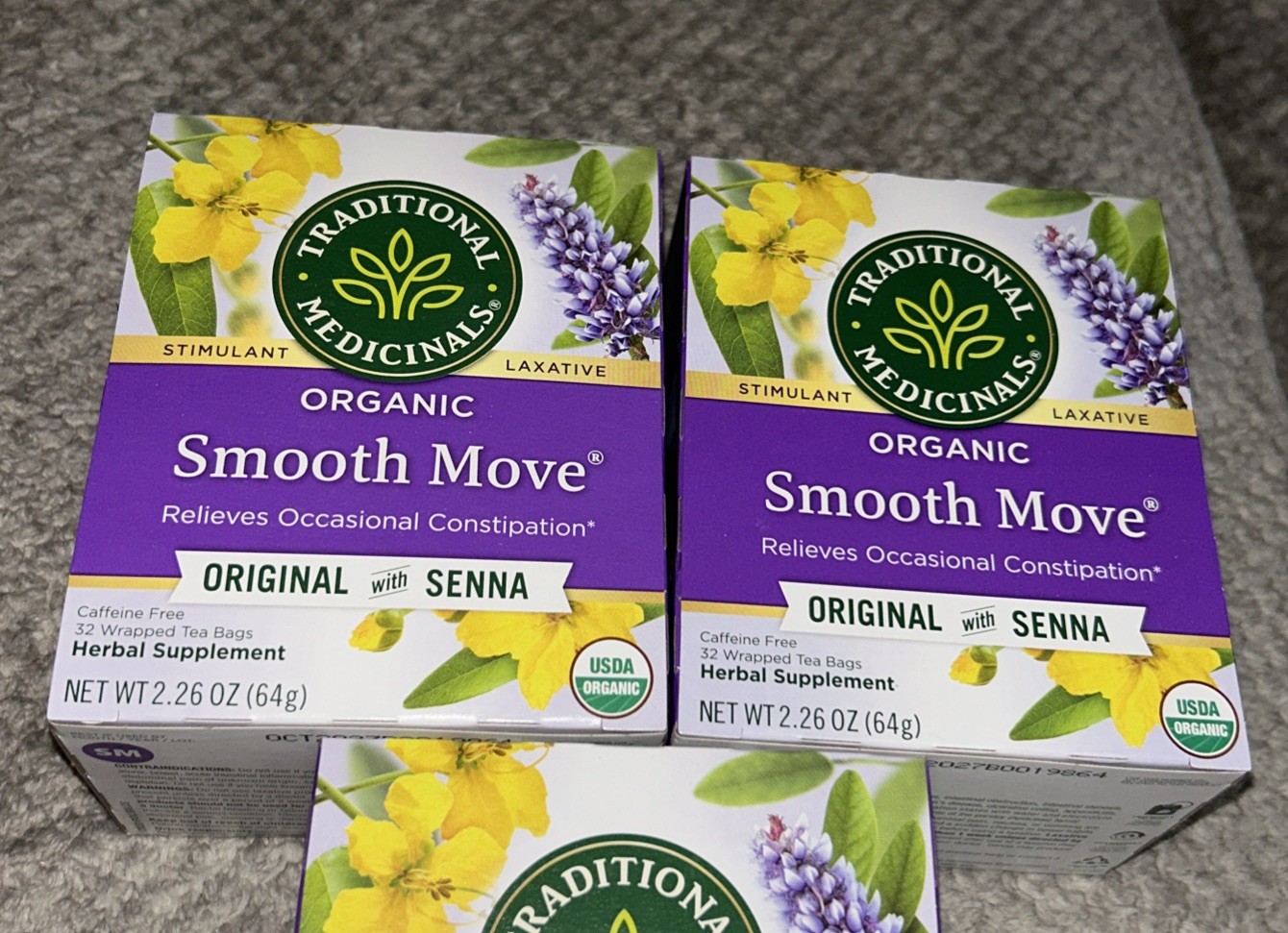 { 3 } Traditional Medicinals ~ Smooth Move ~ 32 Tea Bags ~ Sealed ~ Exp.10/27