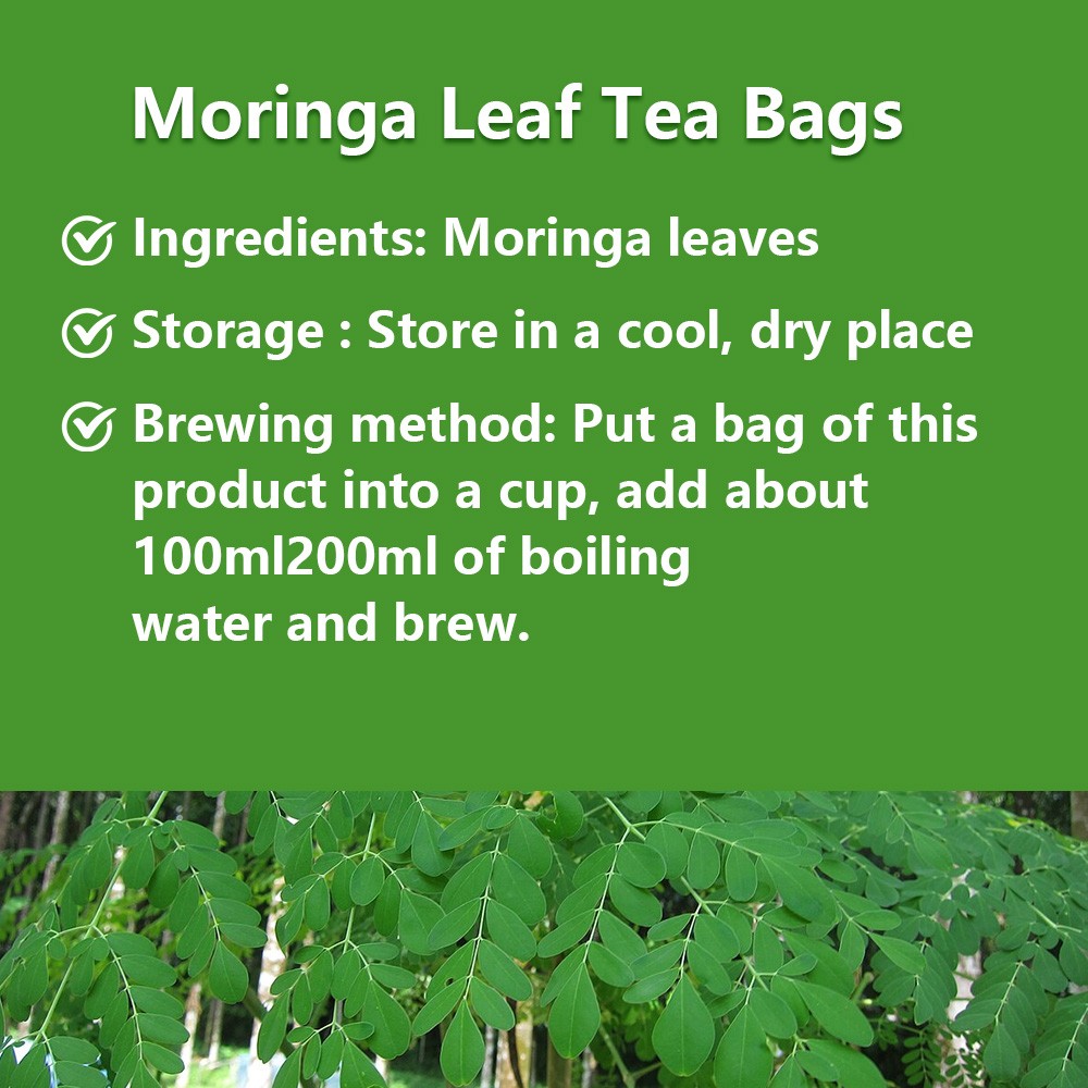 50 Organic Moringa Oleifera Tea Bags For Best Absorption