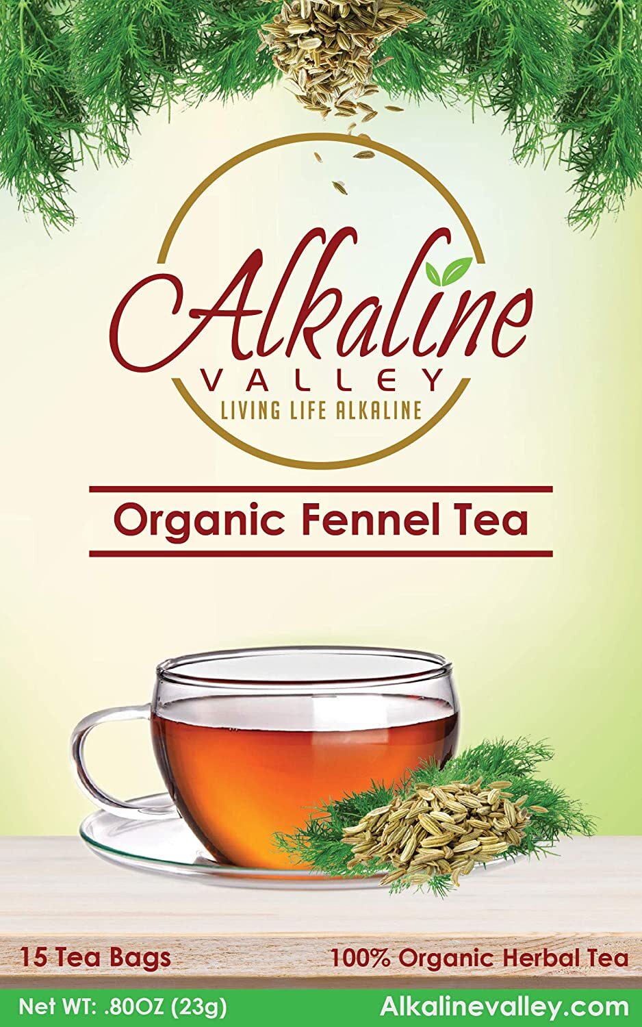 Fennel Tea Organic – 90 Unbleached/Chemical-Free Fennel Tea Bags