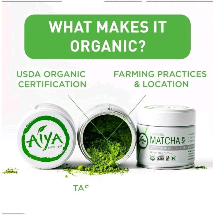 Two Pack Aiya Organic Grade Matcha Powder Premium Matcha Ceremonial Grade 8/27