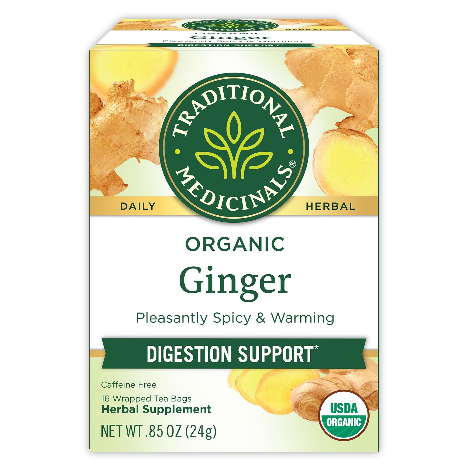 Traditional Medicinals Tea, Organic Ginger, Healthy 16 Count (Pack of 1), …