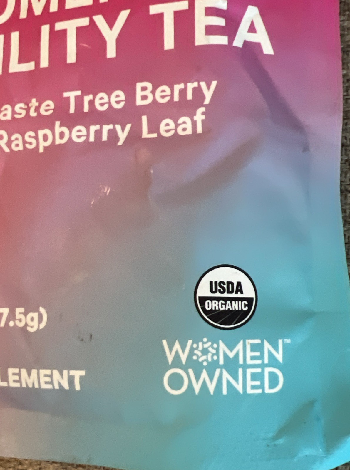 Pink Stork Organic Fertility Tea With Chaste Tree Berry + Red Raspberry Leaf