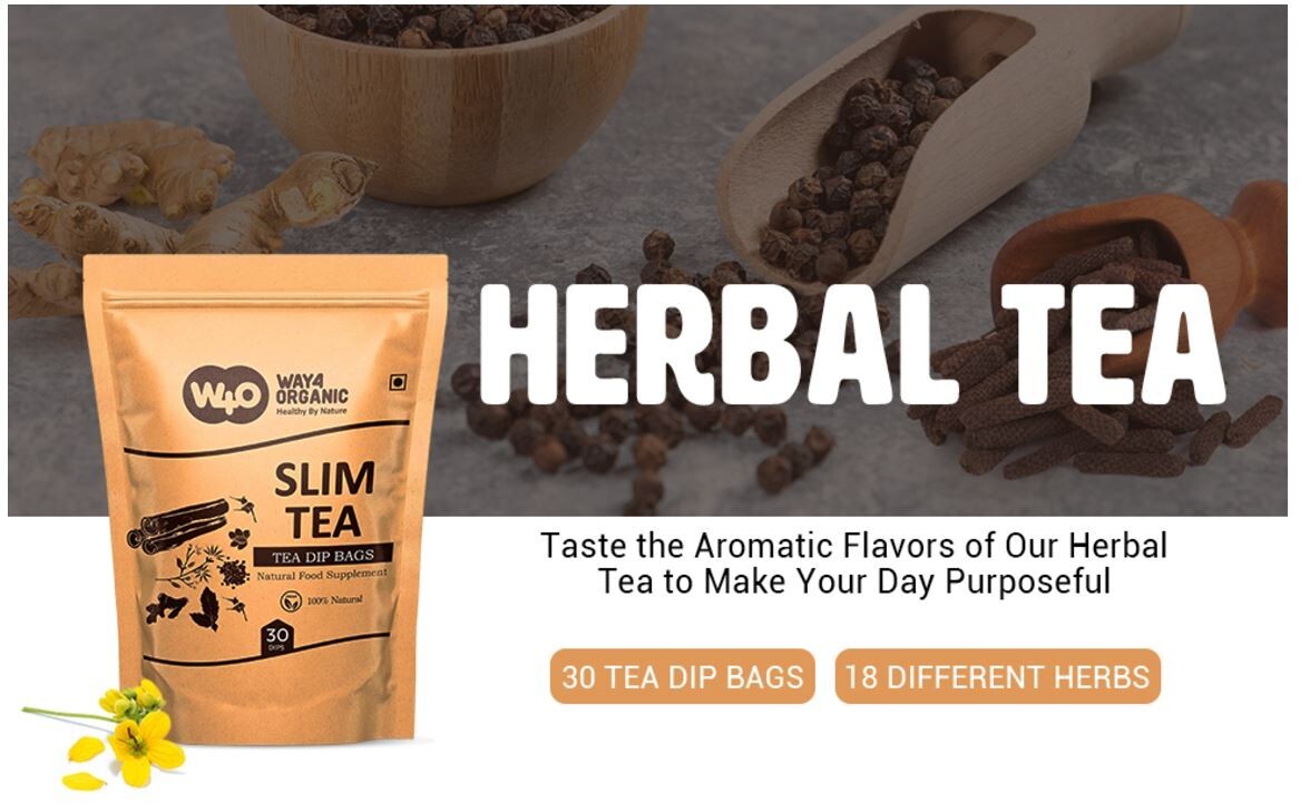 Detox Herbal Slim Tea, One Tea with 18 Herbs, Cleanse & Digest, 2 Packs