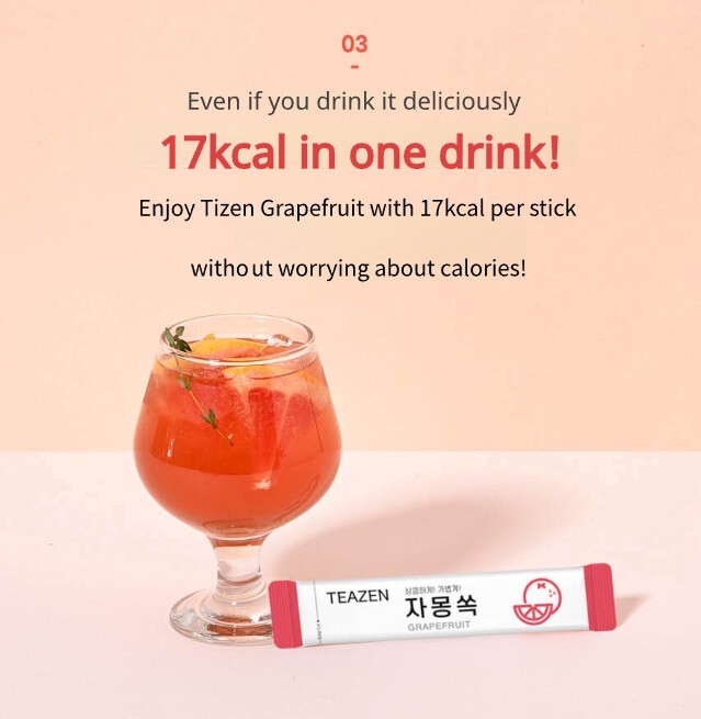 Portable Grapefruit Tea Stick Mix with Green Tea and Hibiscus – Refreshing Blend