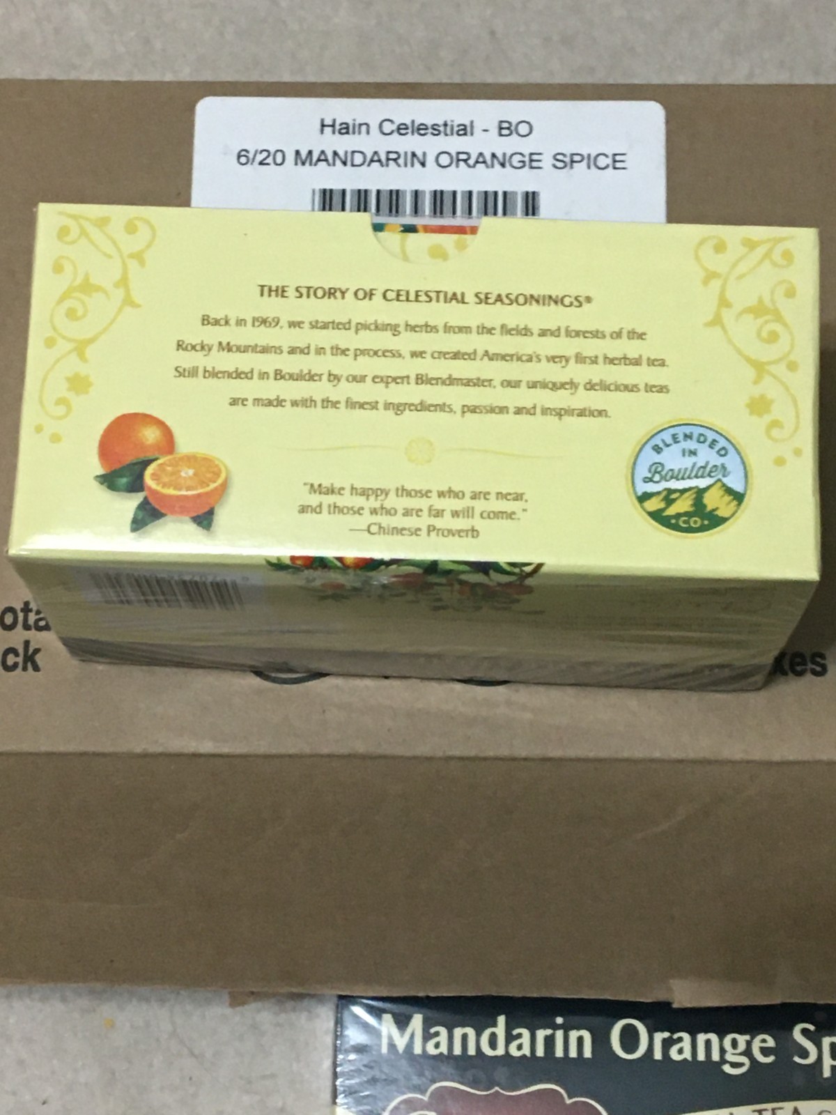 Celestial Seasonings Herbal Tea, Mandarin Orange Spice 20 Count-6 Boxes 120 Bags