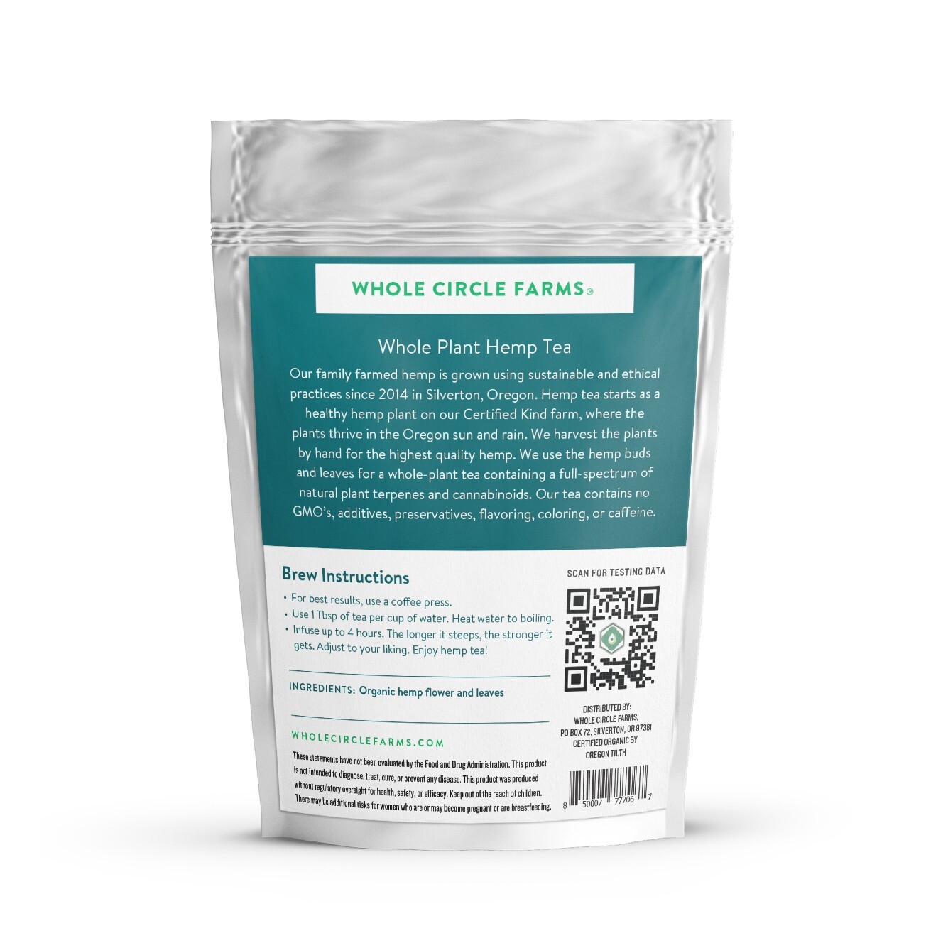 Certified Organic Hemp Tea – From our Farm in Silverton, Oregon