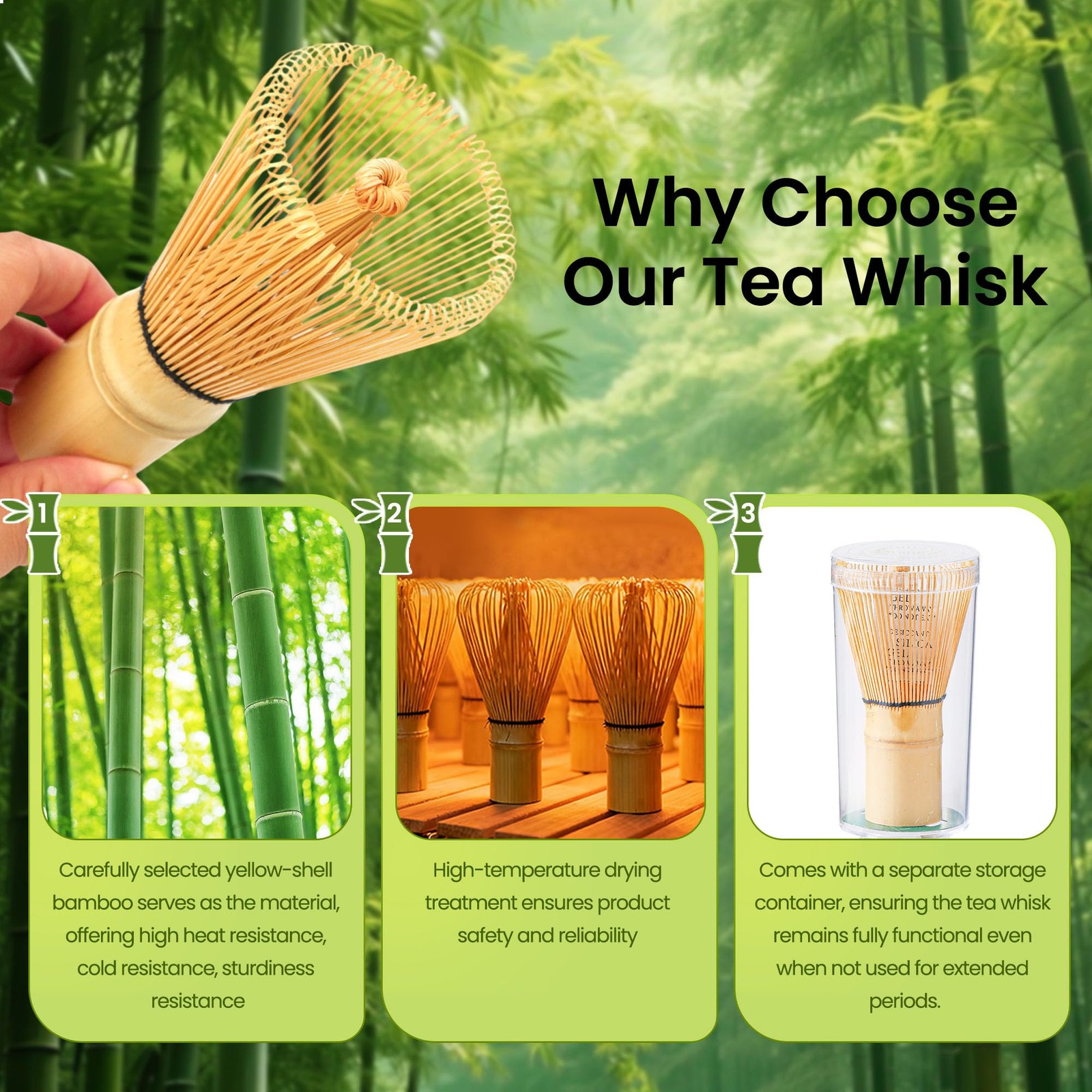 Matcha Whisk Set Desert Style Ceramic Bowl Kit 7 Pc for Beginners Matte Black